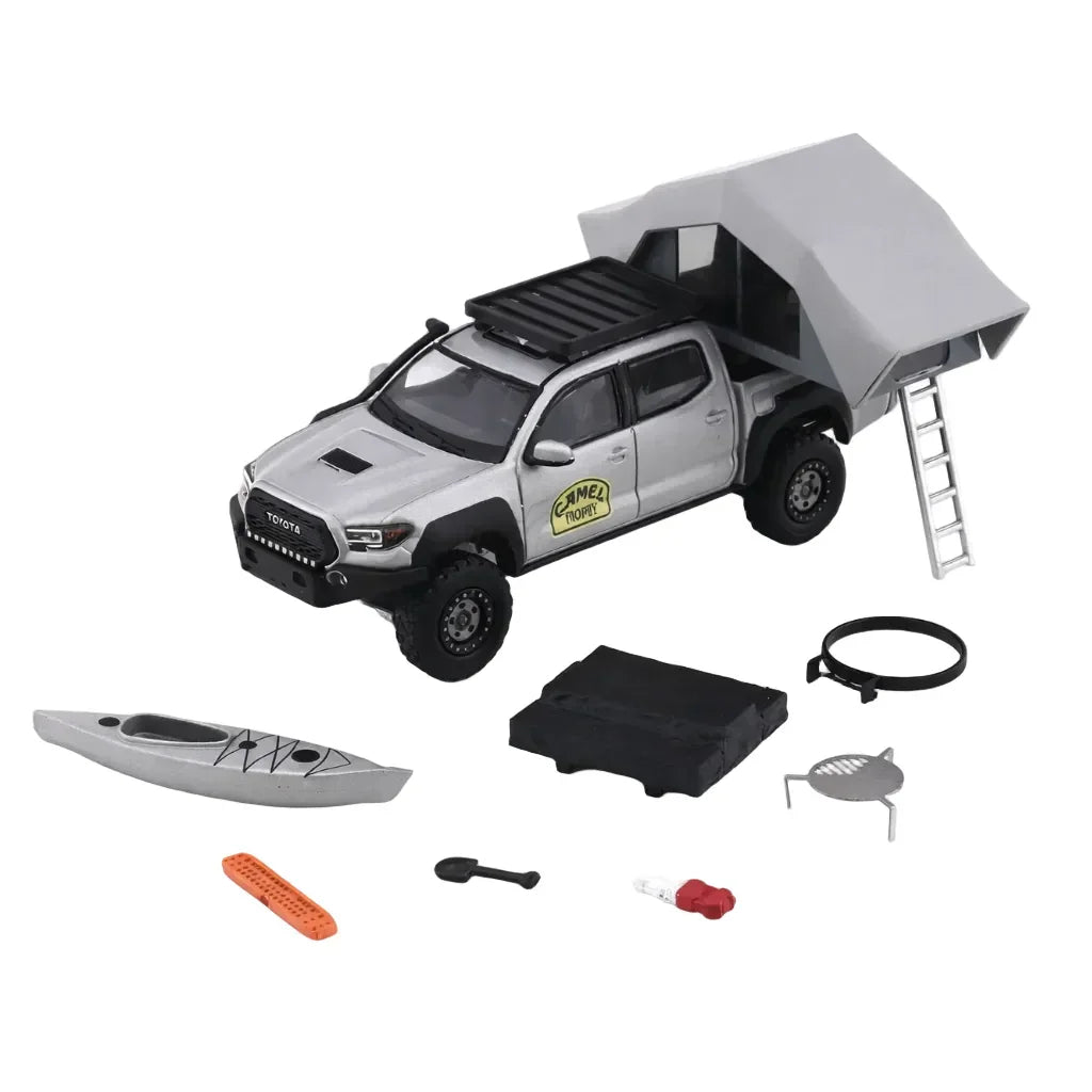 Premium scale diecast model car – Toyota Tacoma No.275 TRD PRO, 1:64 Scale (Silver) Collectible