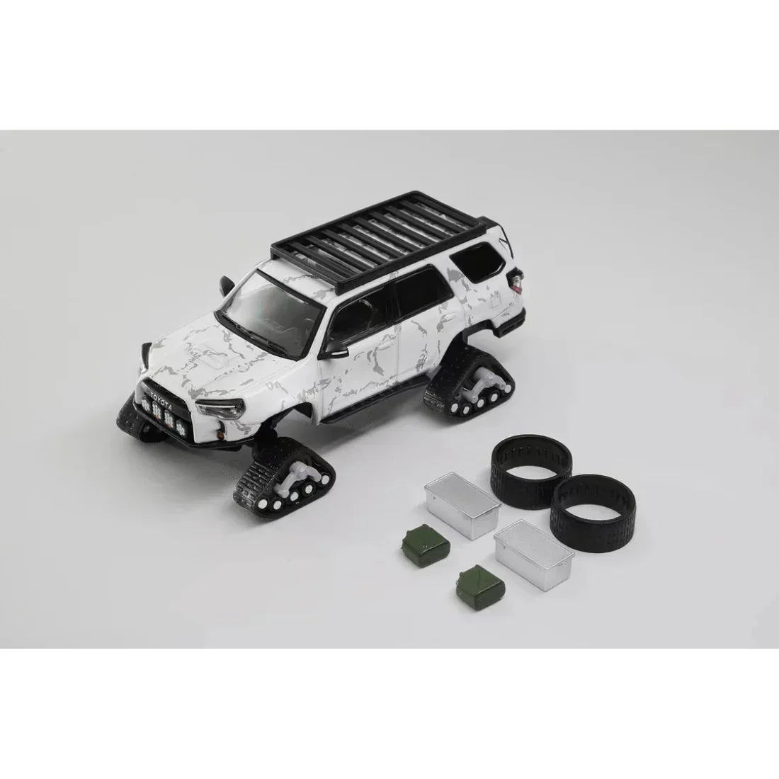 Premium scale diecast model car – Toyota Modified Snowmobile, 1:64 Scale (White) Collectible