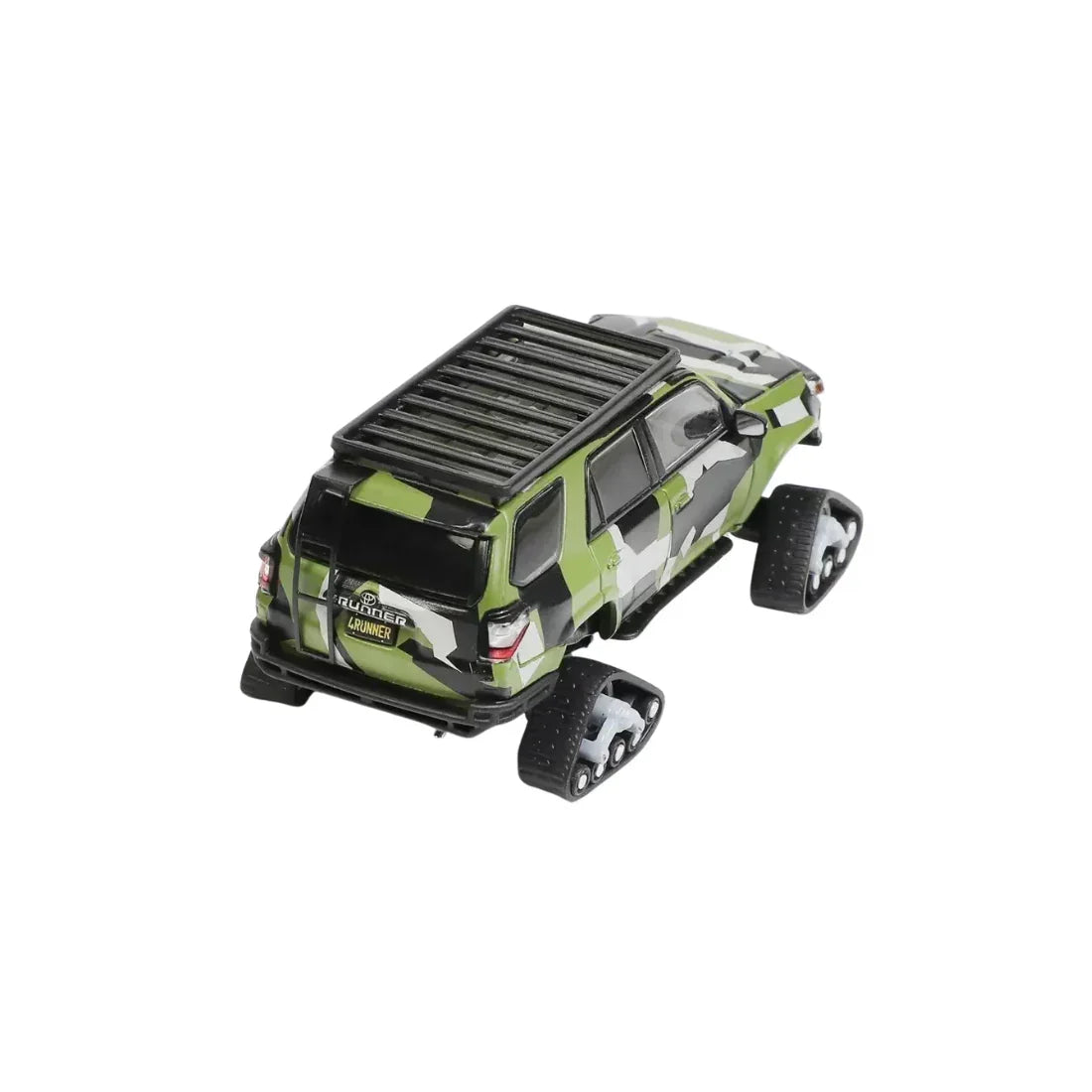 Premium scale diecast model car – *PRE-ORDER* Toyota 4Runner Pre-Runner Snow Edition Modified Split with Accessories (Camouflage) Collectible