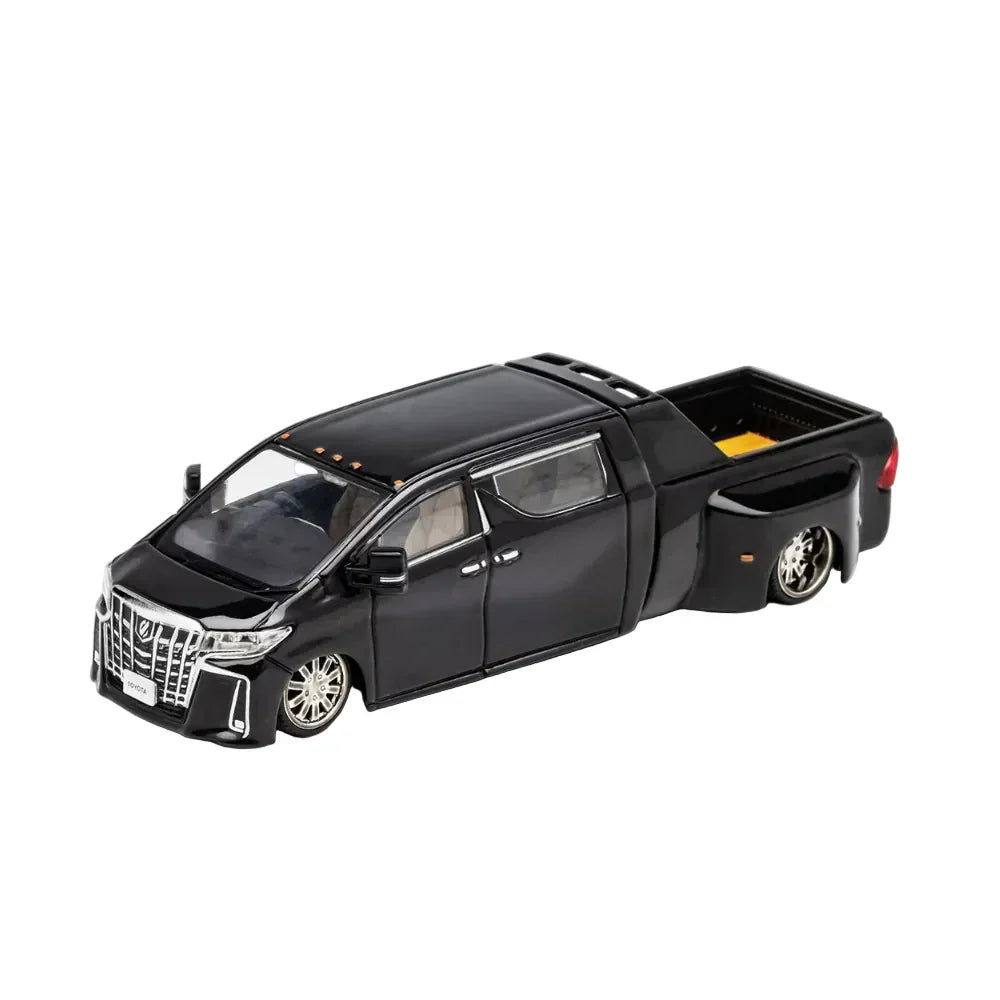 Premium scale diecast model car – Toyota NATS No.328 Alphard Super Dually, 1:64 Scale (Black) Collectible