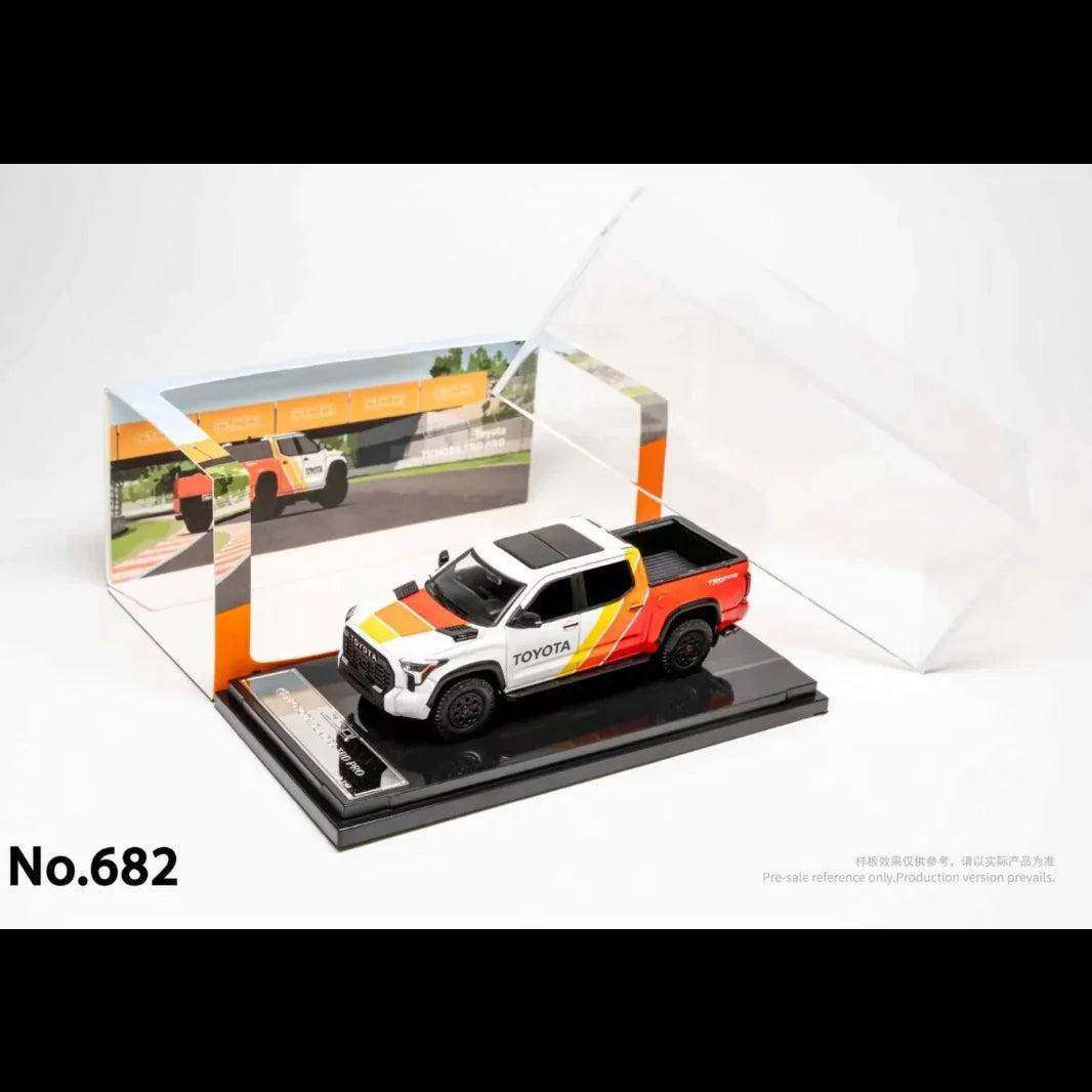 Premium scale diecast model car – *PRE-ORDER* Toyota Tundra TRD PRO (TRD Heritage Livery), 1:64 Scale (White) Collectible