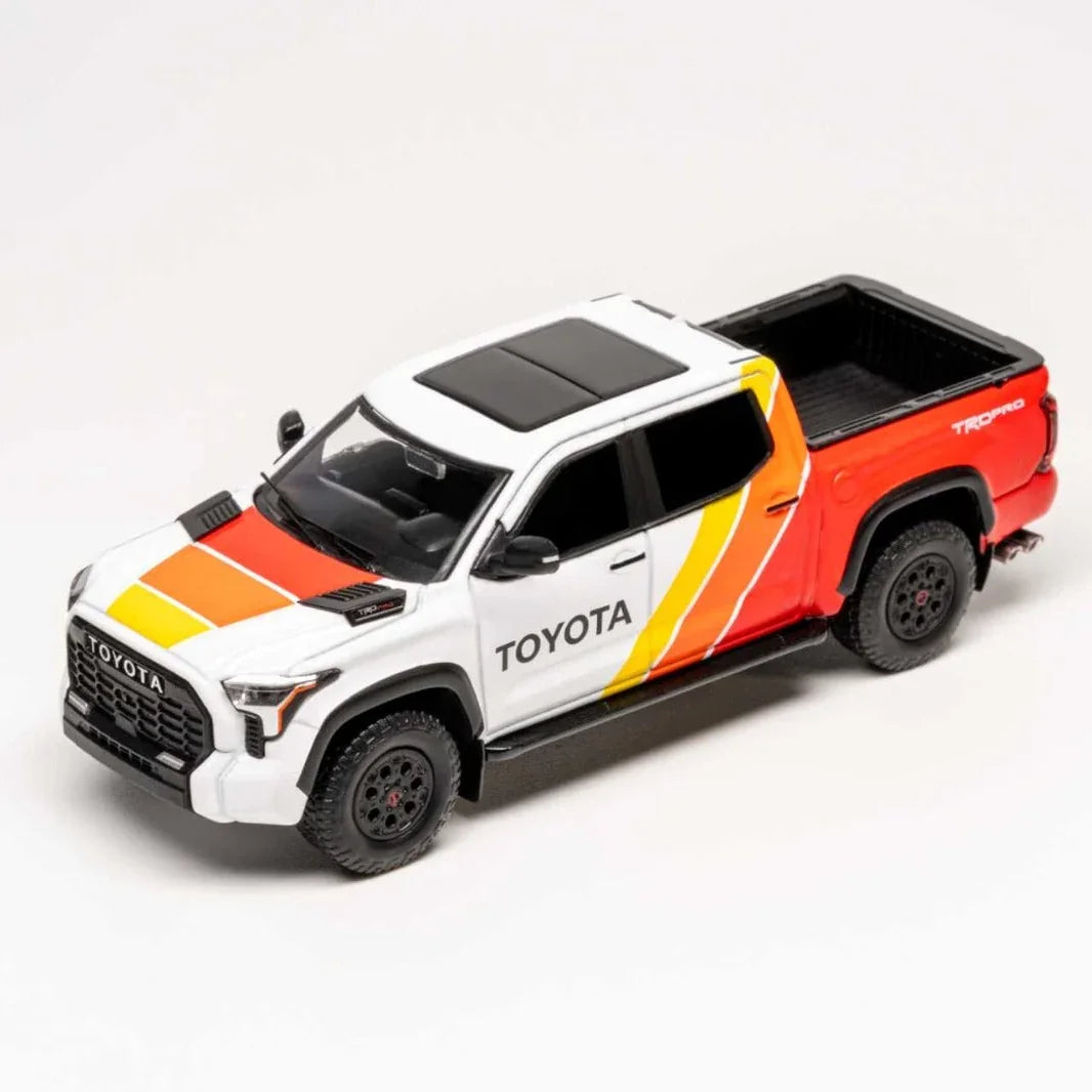 Premium scale diecast model car – *PRE-ORDER* Toyota Tundra TRD PRO (TRD Heritage Livery), 1:64 Scale (White) Collectible