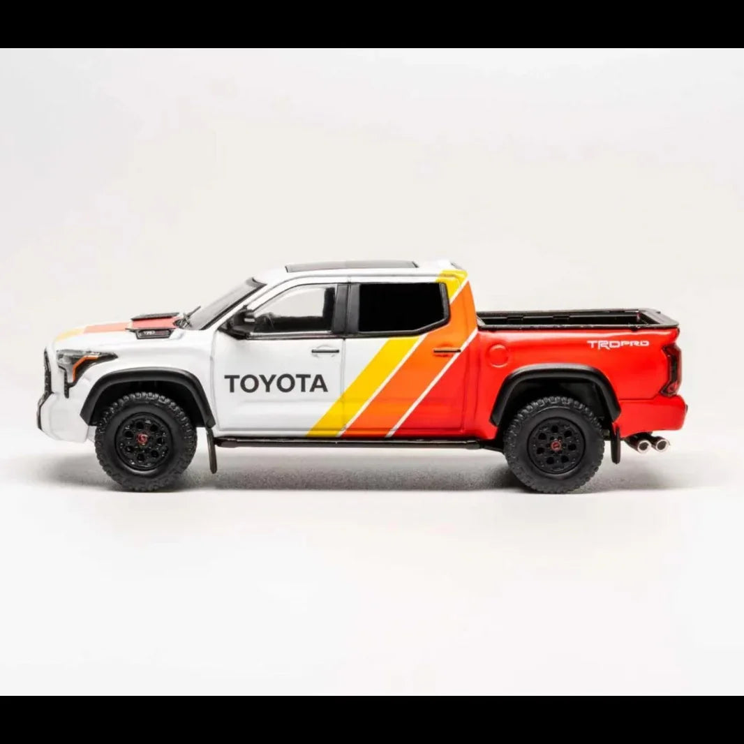 Premium scale diecast model car – *PRE-ORDER* Toyota Tundra TRD PRO (TRD Heritage Livery), 1:64 Scale (White) Collectible