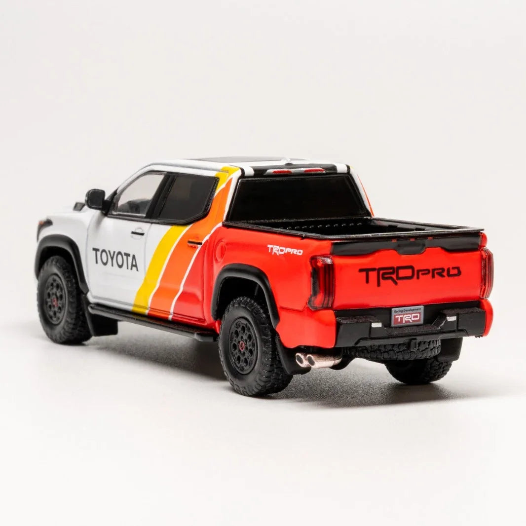 Premium scale diecast model car – *PRE-ORDER* Toyota Tundra TRD PRO (TRD Heritage Livery), 1:64 Scale (White) Collectible