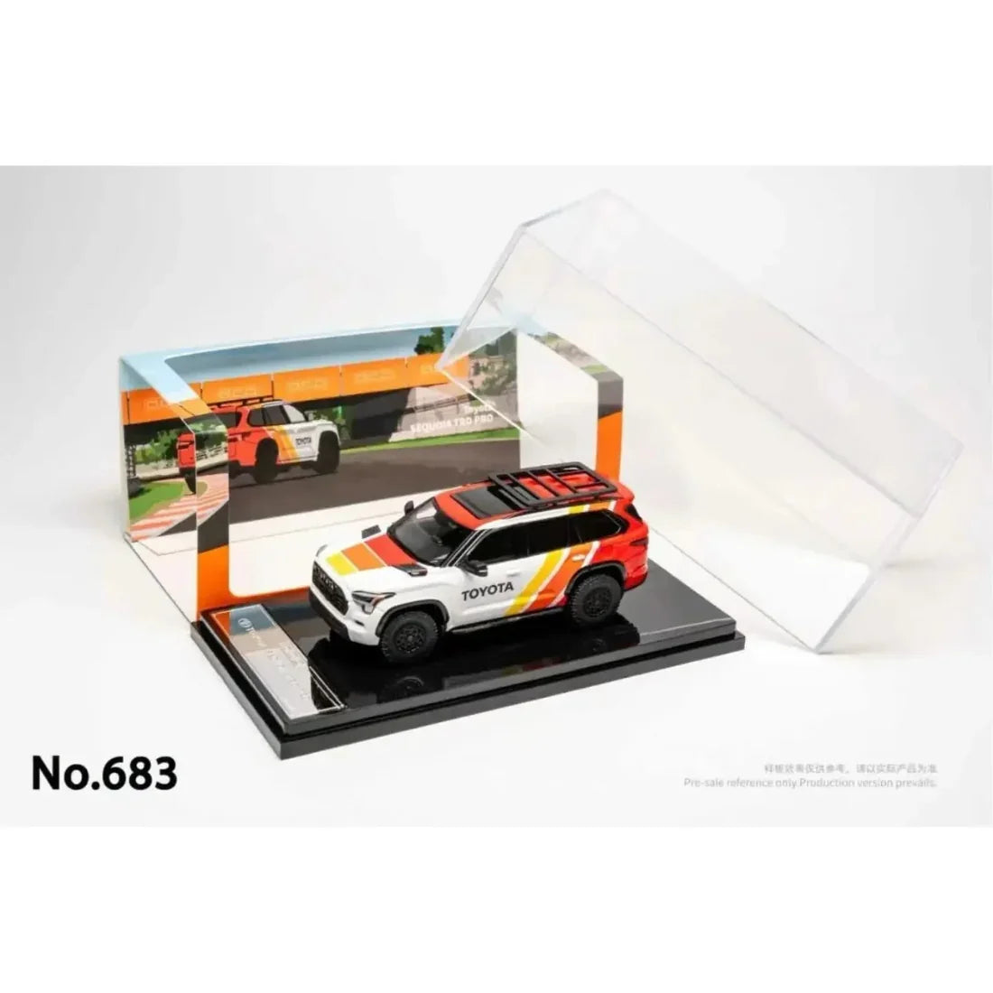 Premium scale diecast model car – *PRE-ORDER* Toyota Sequoia TRD PRO TRD Heritage Livery, 1:64 Scale (White) Collectible