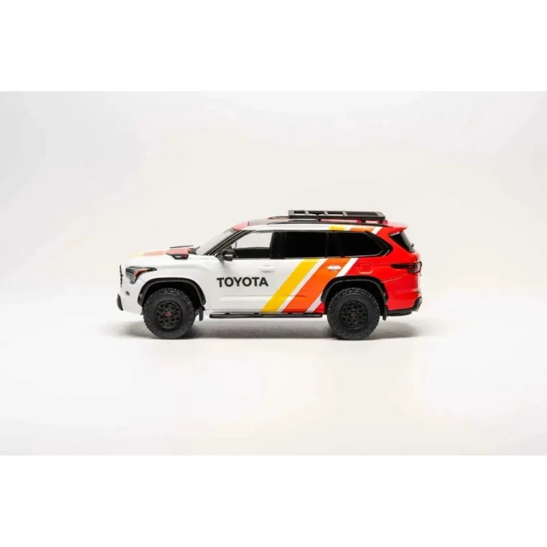 Premium scale diecast model car – *PRE-ORDER* Toyota Sequoia TRD PRO TRD Heritage Livery, 1:64 Scale (White) Collectible