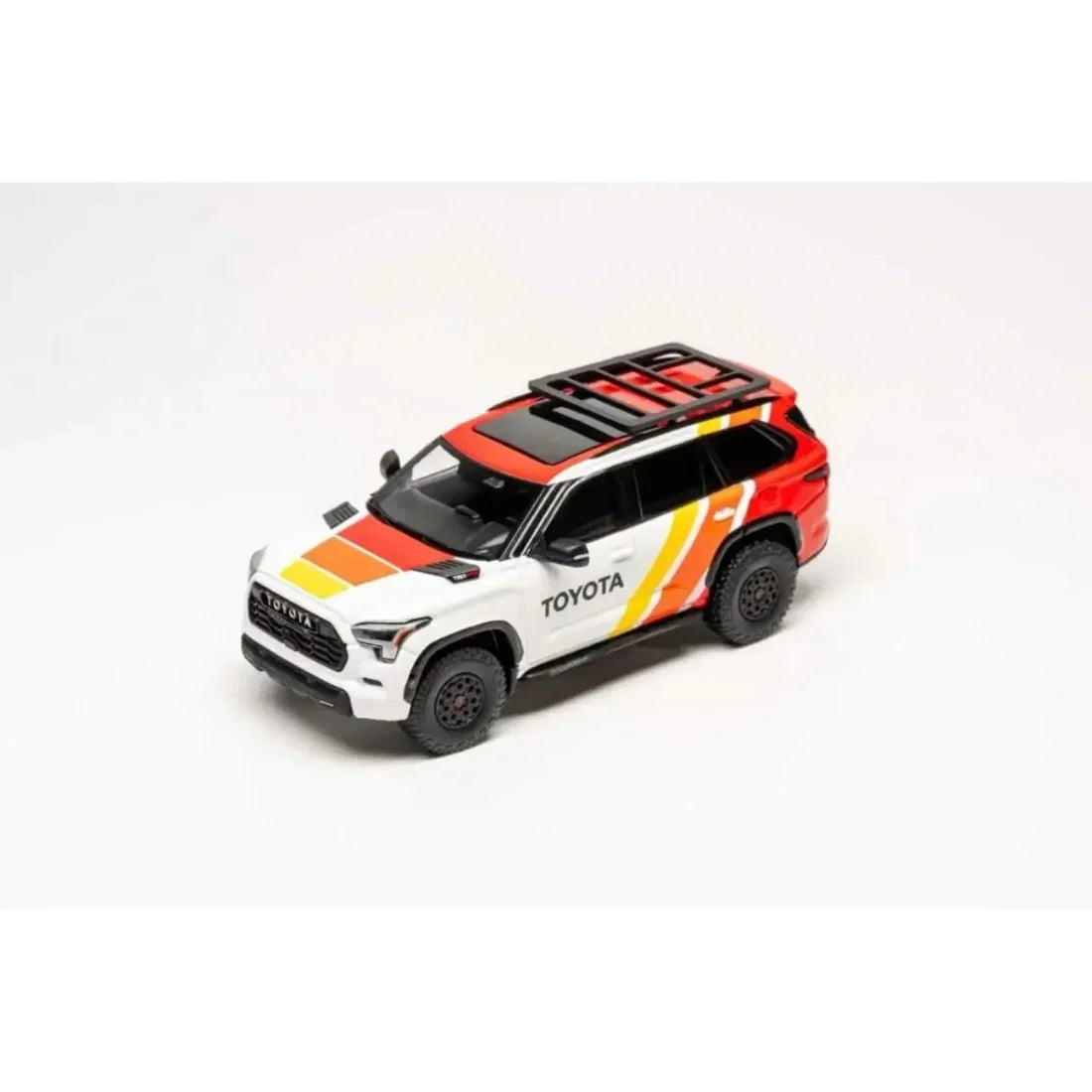 Premium scale diecast model car – *PRE-ORDER* Toyota Sequoia TRD PRO TRD Heritage Livery, 1:64 Scale (White) Collectible