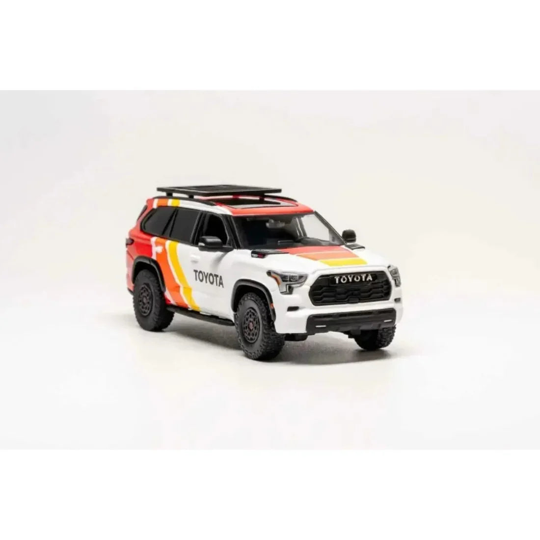 Premium scale diecast model car – *PRE-ORDER* Toyota Sequoia TRD PRO TRD Heritage Livery, 1:64 Scale (White) Collectible