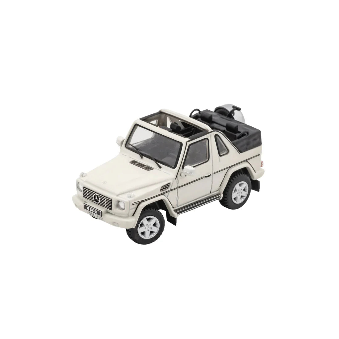 Premium scale diecast model car – *PRE-ORDER* Mercedes-Benz G500 Short Wheelbase Convertible, 1:64 Scale (White) Collectible