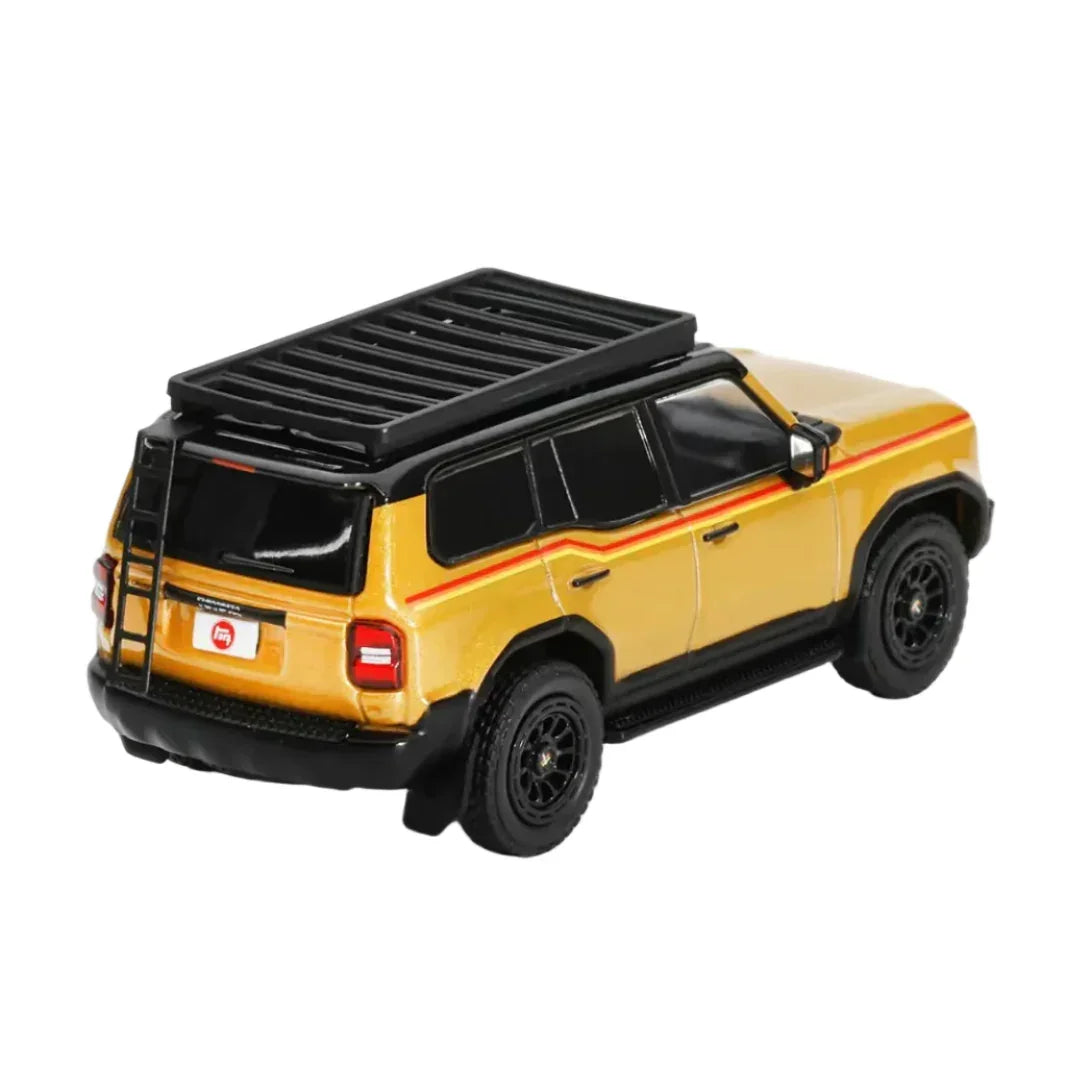 Premium scale diecast model car – Toyota No.580 Land Cruiser Prado, 1:64 Scale (Beige) Collectible