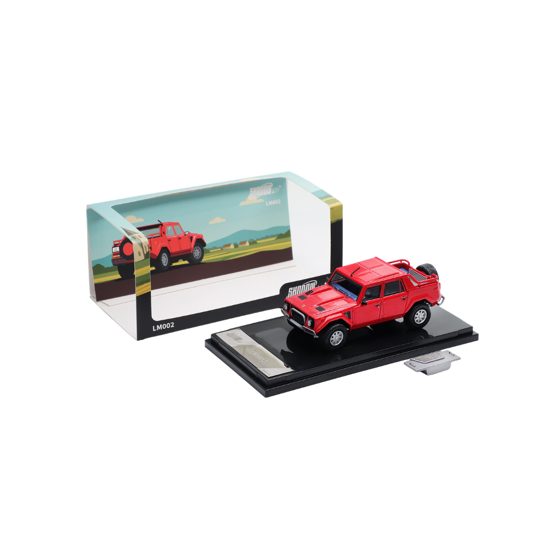 Premium scale diecast model car – *PRO-ORDER* Lamborghini LM002, 1:64 Scale (Red) Collectible