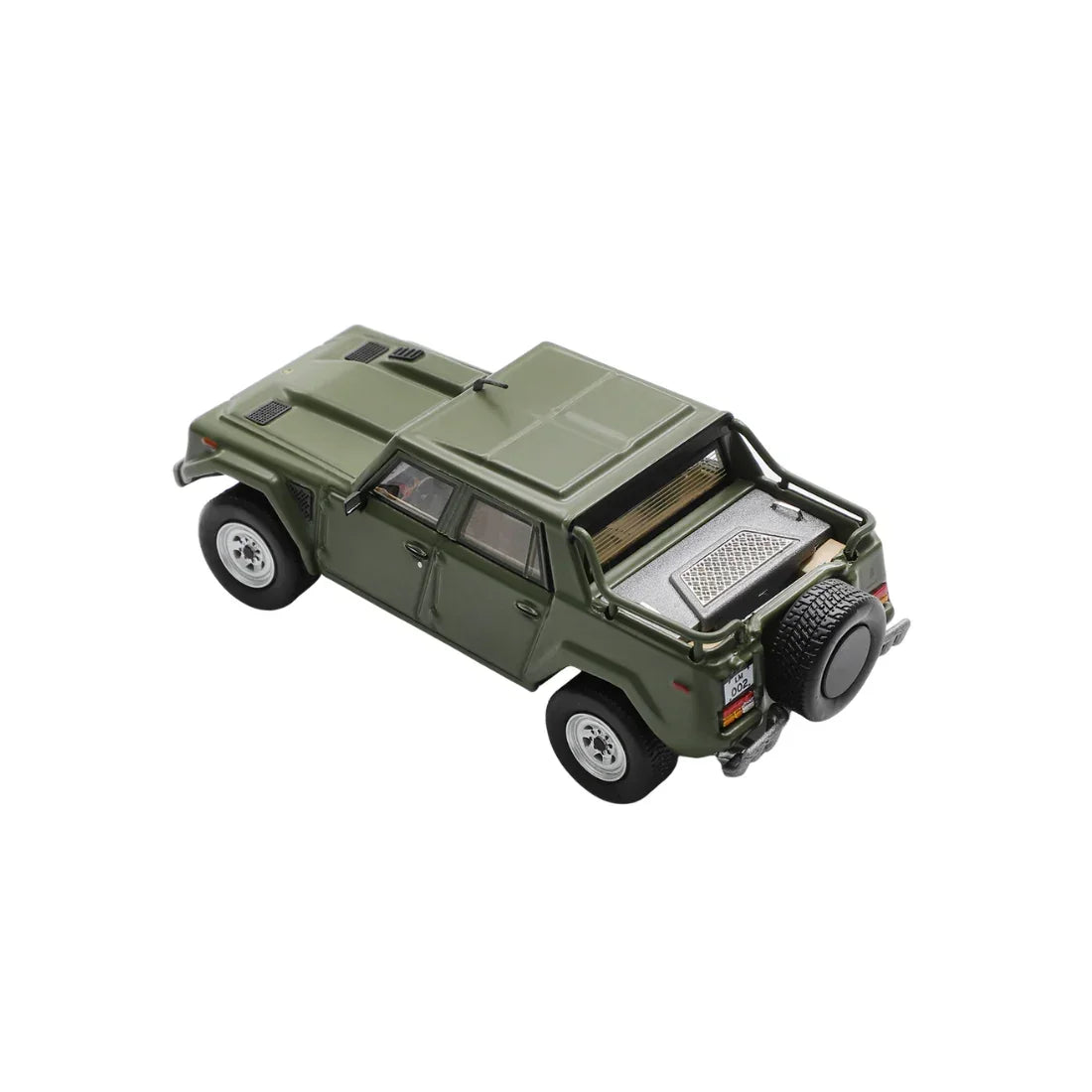 Premium scale diecast model car – *PRE-ORDER* Lamborghini LM002, 1:64 Scale (Military Green) Collectible