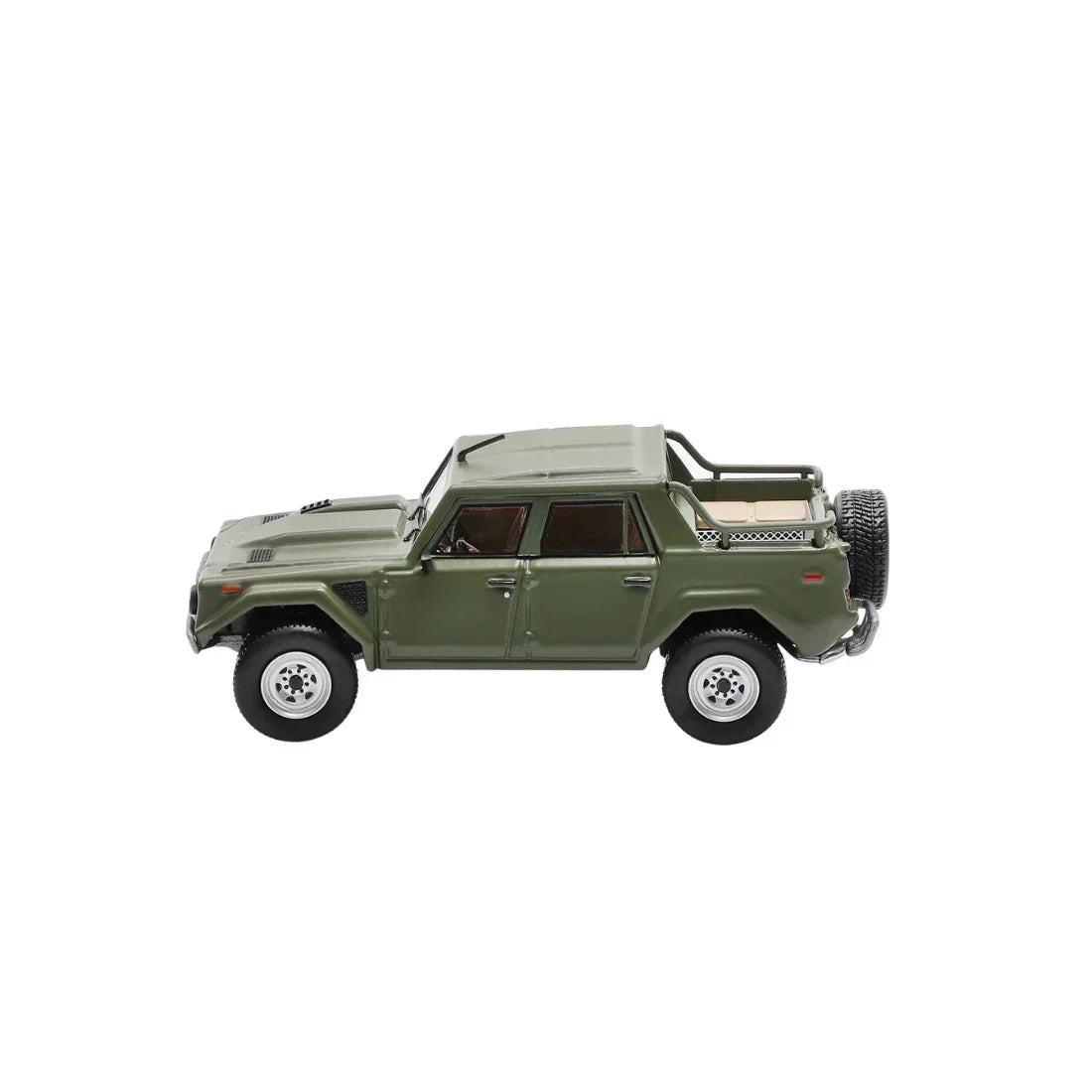 Premium scale diecast model car – *PRE-ORDER* Lamborghini LM002, 1:64 Scale (Military Green) Collectible