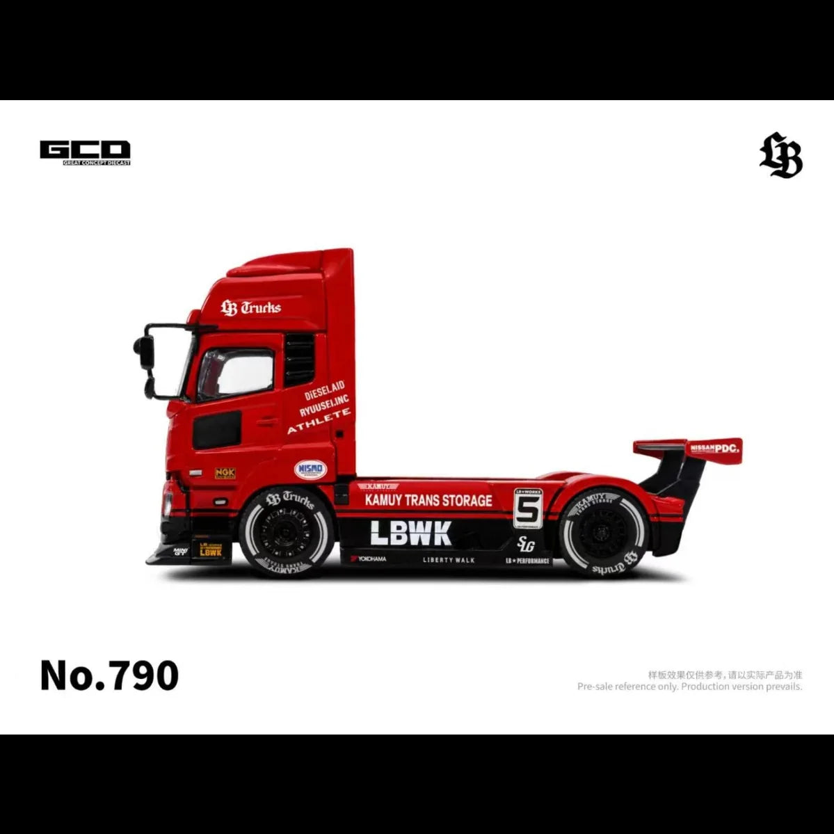 Premium scale diecast model car – *PRE-ORDER* UD Quon 2022 - Super Silhouette, 1:64 Scale (Red & Black) Collectible