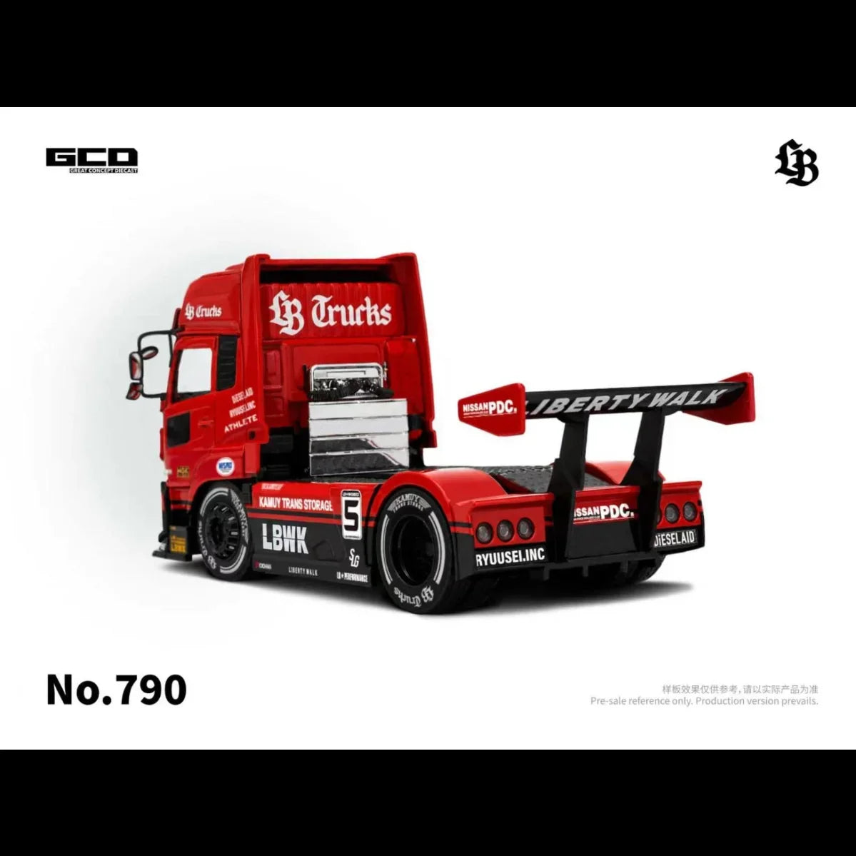Premium scale diecast model car – *PRE-ORDER* UD Quon 2022 - Super Silhouette, 1:64 Scale (Red & Black) Collectible