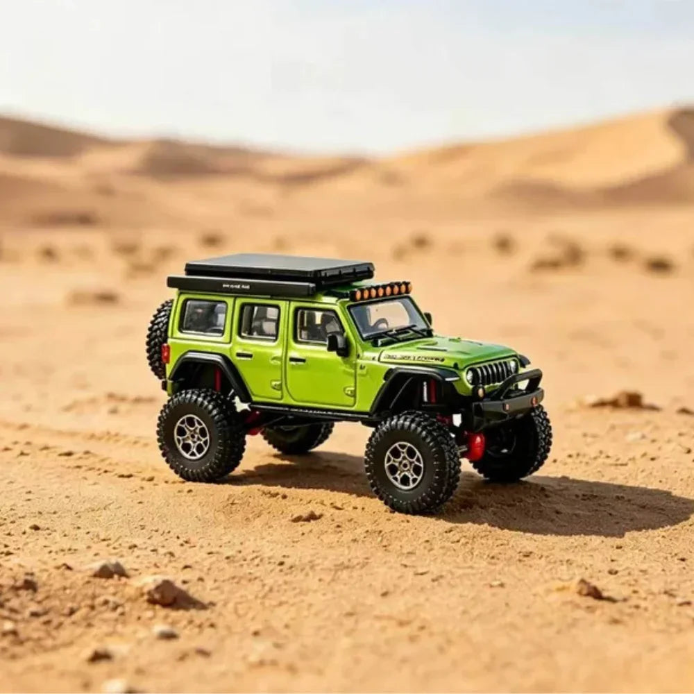 Premium scale diecast model car – Jeep Wrangler - LHD 2024, 1:64 Scale (Green) Collectible