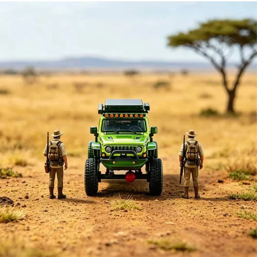 Premium scale diecast model car – Jeep Wrangler - LHD 2024, 1:64 Scale (Green) Collectible