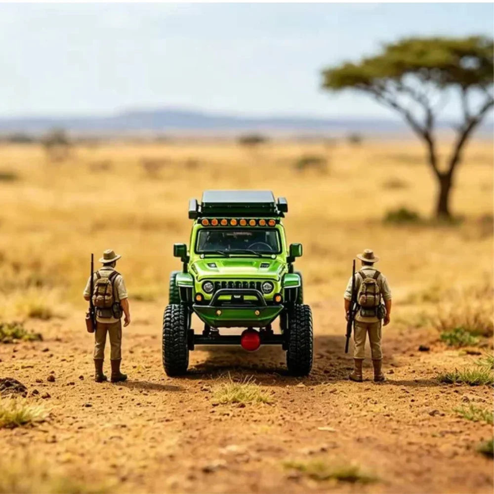 Premium scale diecast model car – Jeep Wrangler - LHD 2024, 1:64 Scale (Green) Collectible
