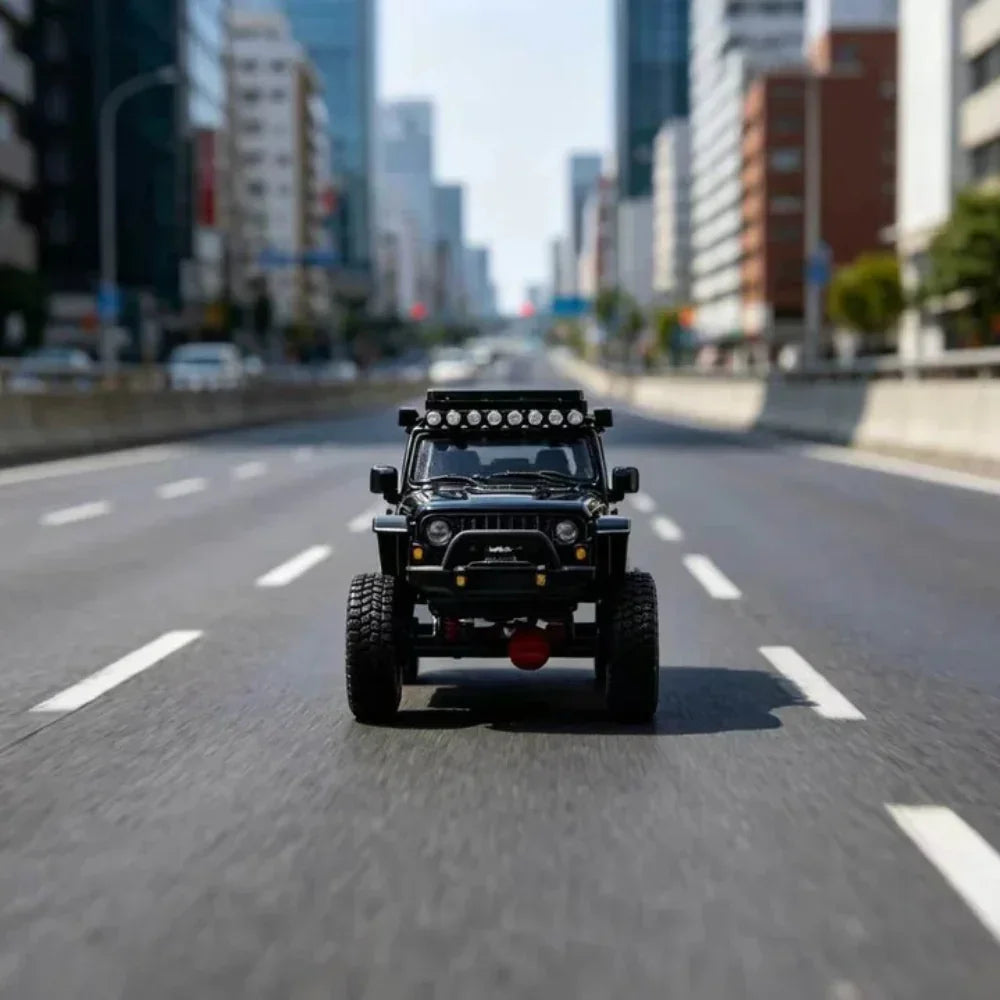 Premium scale diecast model car – Jeep Wrangler - LHD 2024,1.64 Scale (Black) Collectible