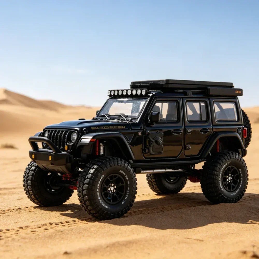 Premium scale diecast model car – Jeep Wrangler - LHD 2024,1.64 Scale (Black) Collectible