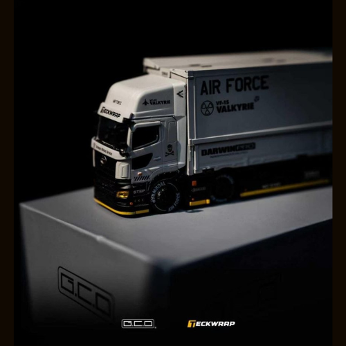 Premium scale diecast model car – *HEC 2026* TeckWrap Air Force Hino Profia 2018, 1:64 Scale (Grey) Collectible