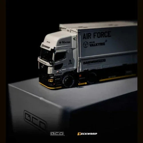 Premium scale diecast model car – *HEC 2026* TeckWrap Air Force Hino Profia 2018, 1:64 Scale (Grey) Collectible