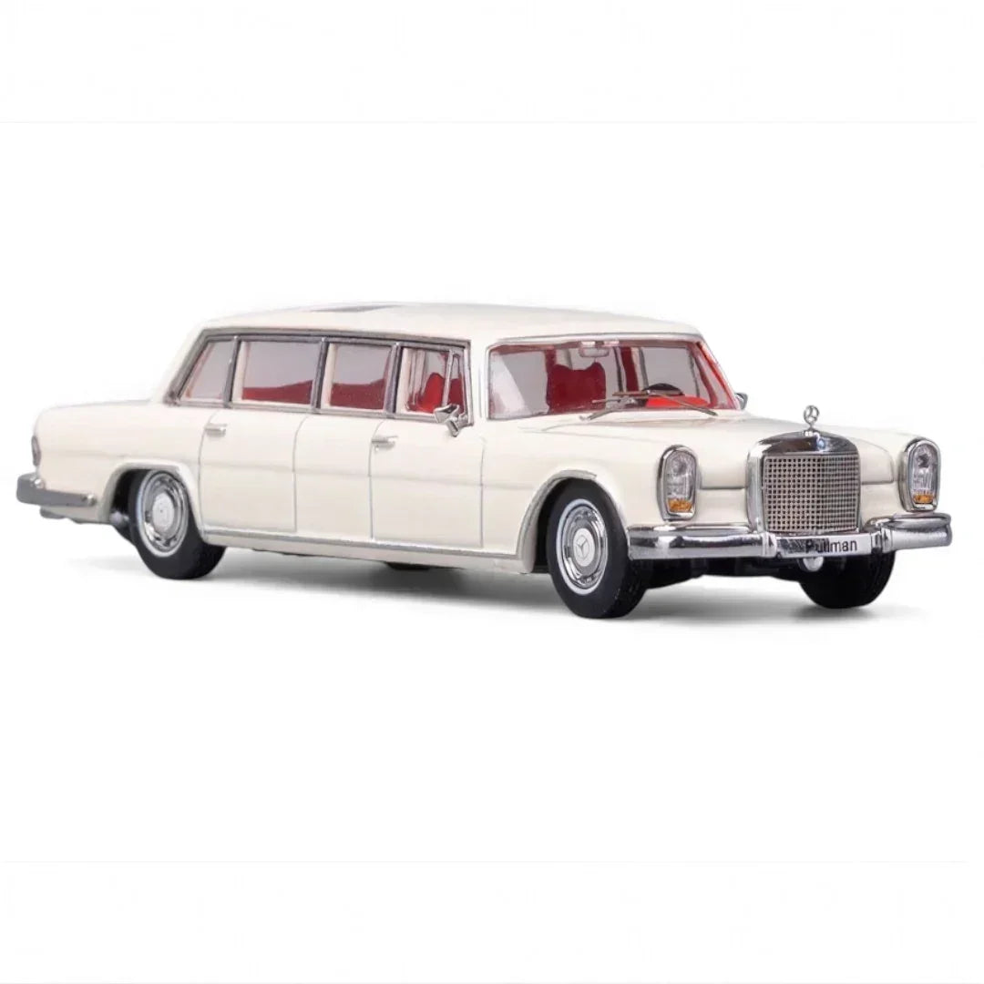 Premium scale diecast model car – Mercedes-Benz 600 Pullman Limousine No.34, 1:64 Scale (Off-White) Collectible