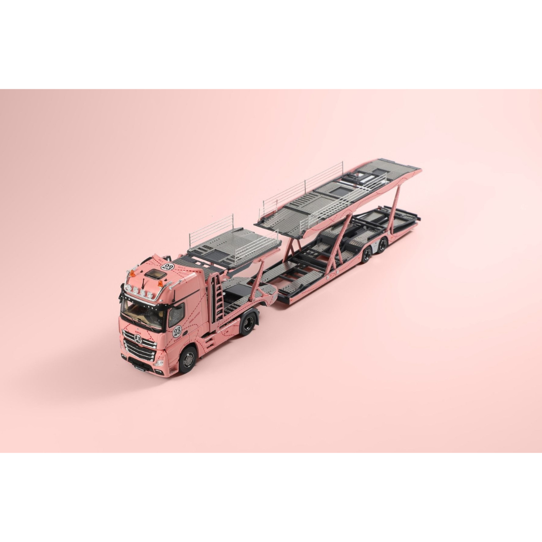 *PRE-ORDER* Fuso Fighter (1024) Transporter with MX-5 Spec Miata (NC1) Pink (Limited Gift Set), 1:64 Scale