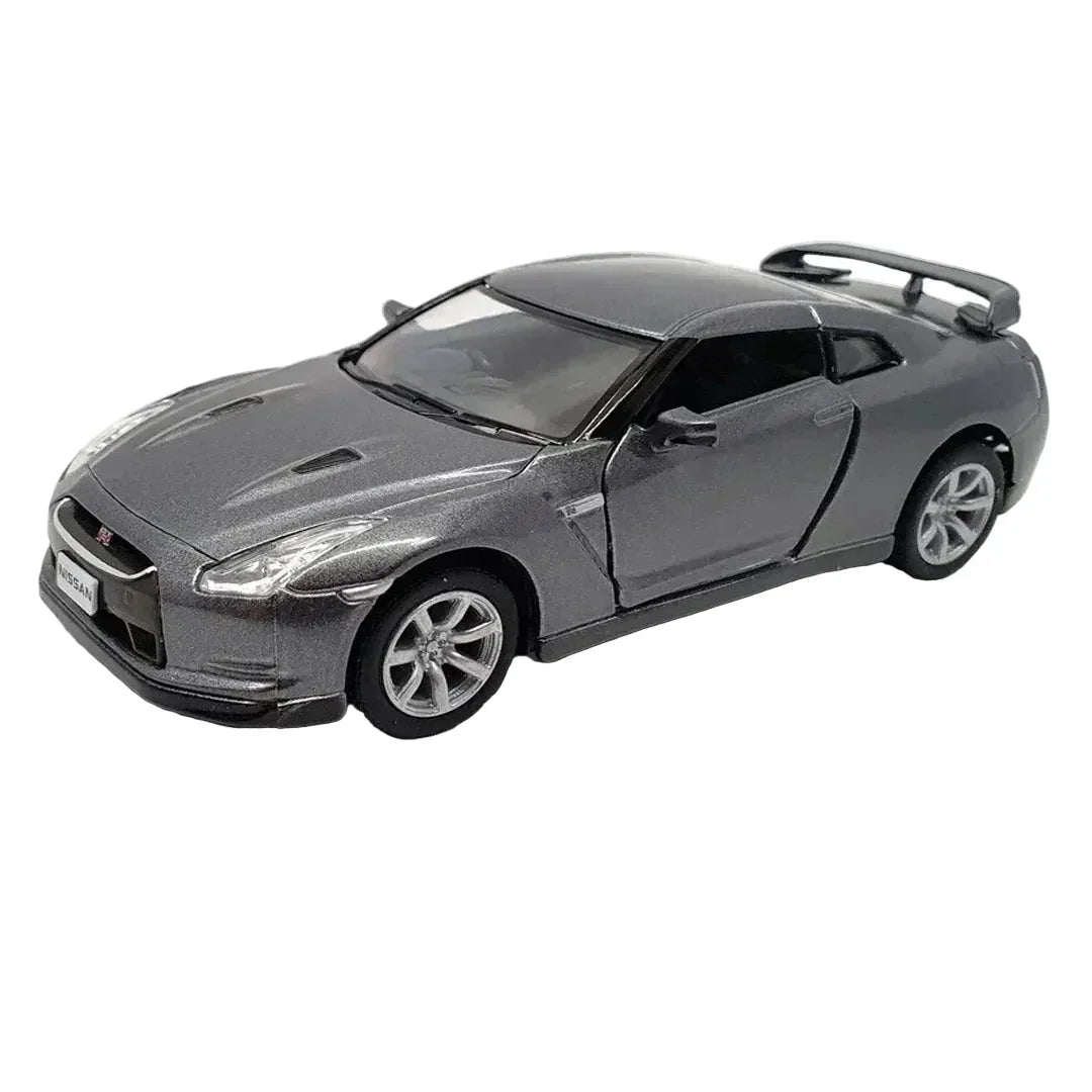 Premium scale diecast model car – Nissan GT-R R35 2009, 1:36 Scale (Grey) Collectible