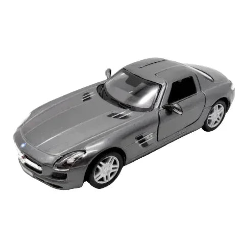Premium scale diecast model car – Mercedes-Benz SLS AMG, 1:36 Scale (Grey) Collectible