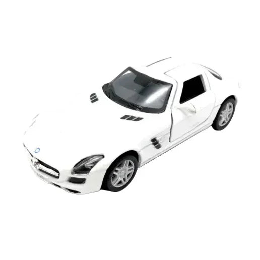 Premium scale diecast model car – Mercedes-Benz SLS AMG, 1:36 Scale (White) Collectible