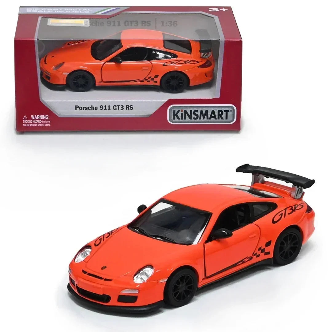 Premium scale diecast model car – Porsche 911 GT3 RS 2010, 1:36 Scale (Orange) Collectible