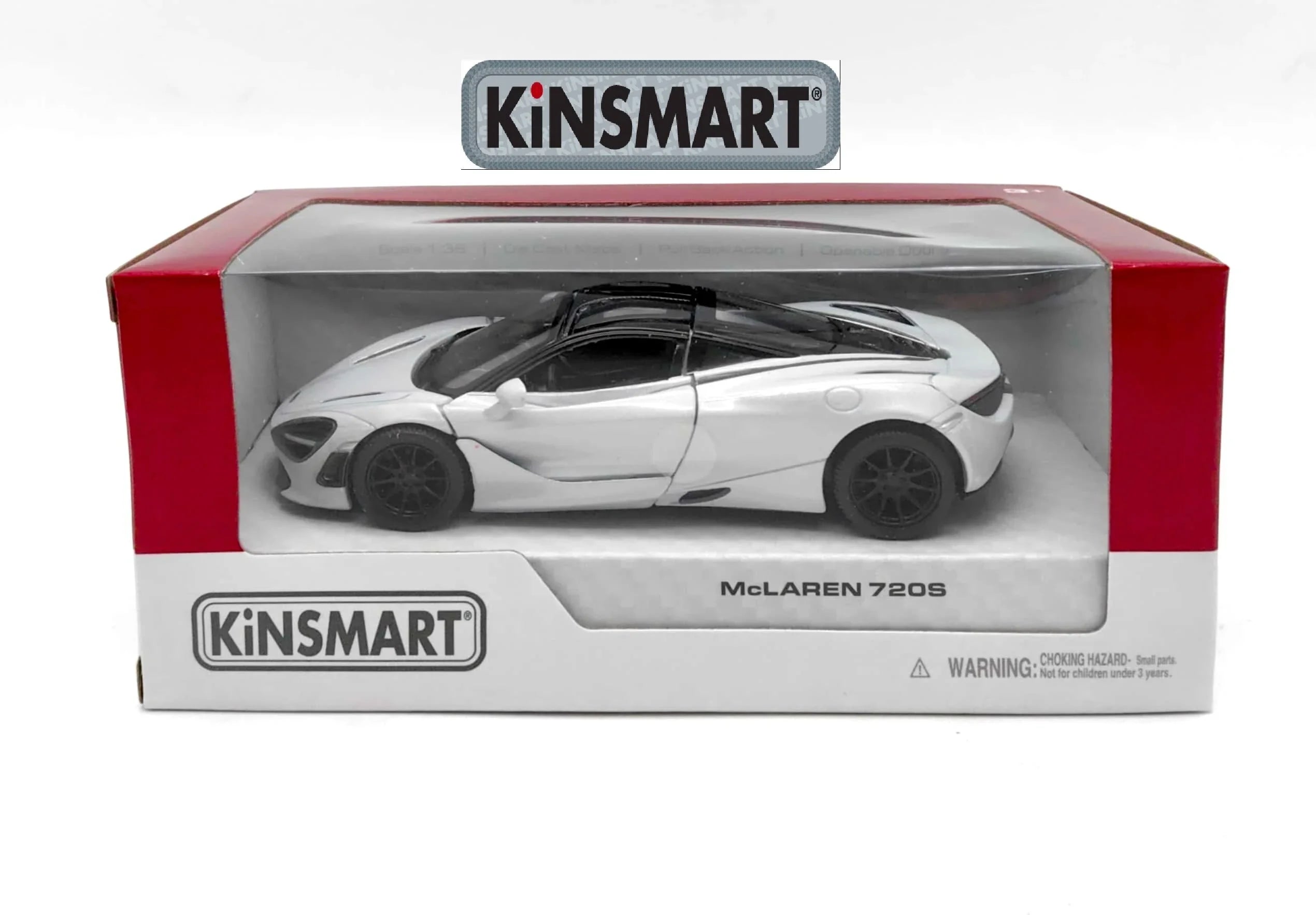 Premium scale diecast model car – McLaren 720S, 1:36 Scale (White) Collectible