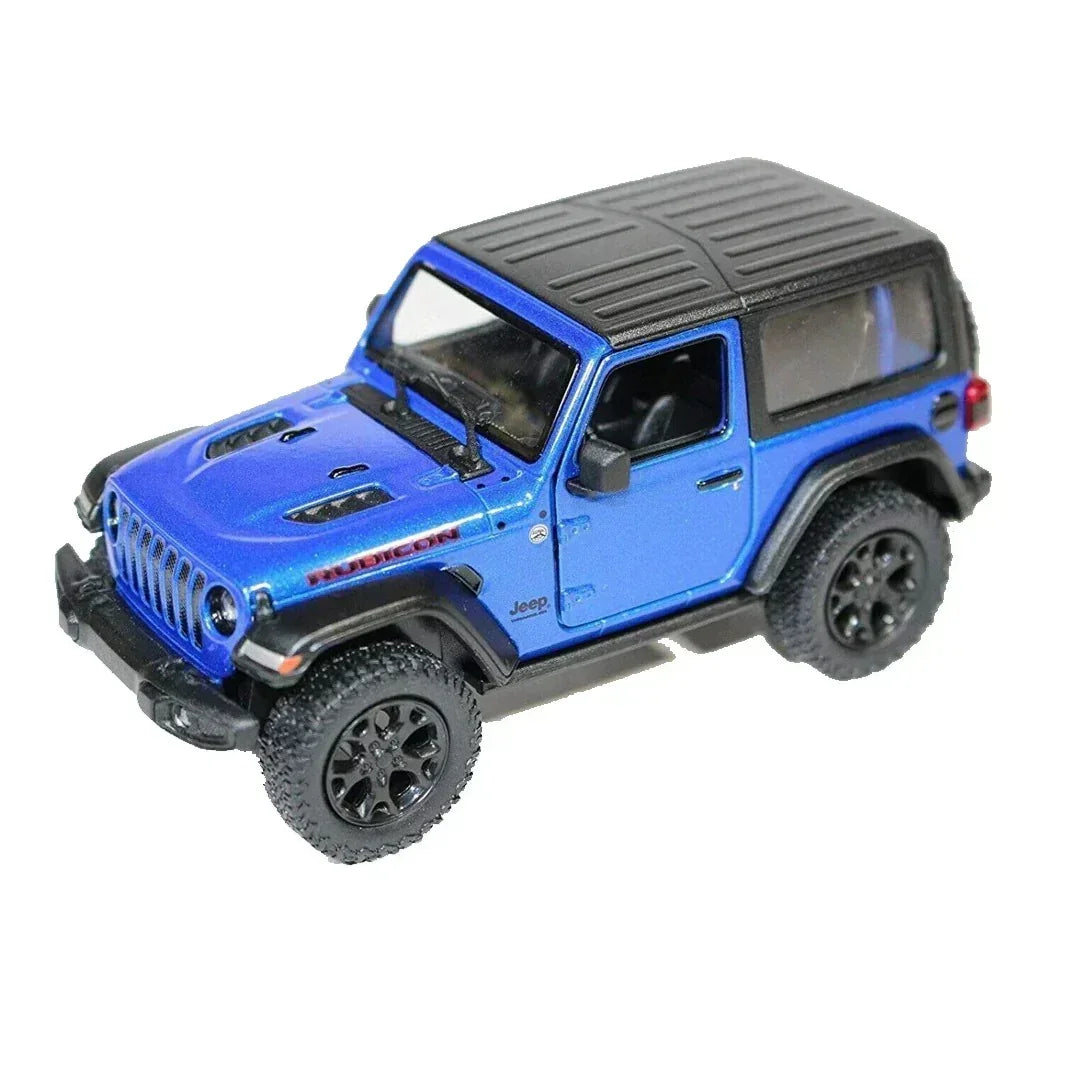 Premium scale diecast model car – Jeep Wrangler (Hard Top) 2018, 1:36 Scale (Blue) Collectible