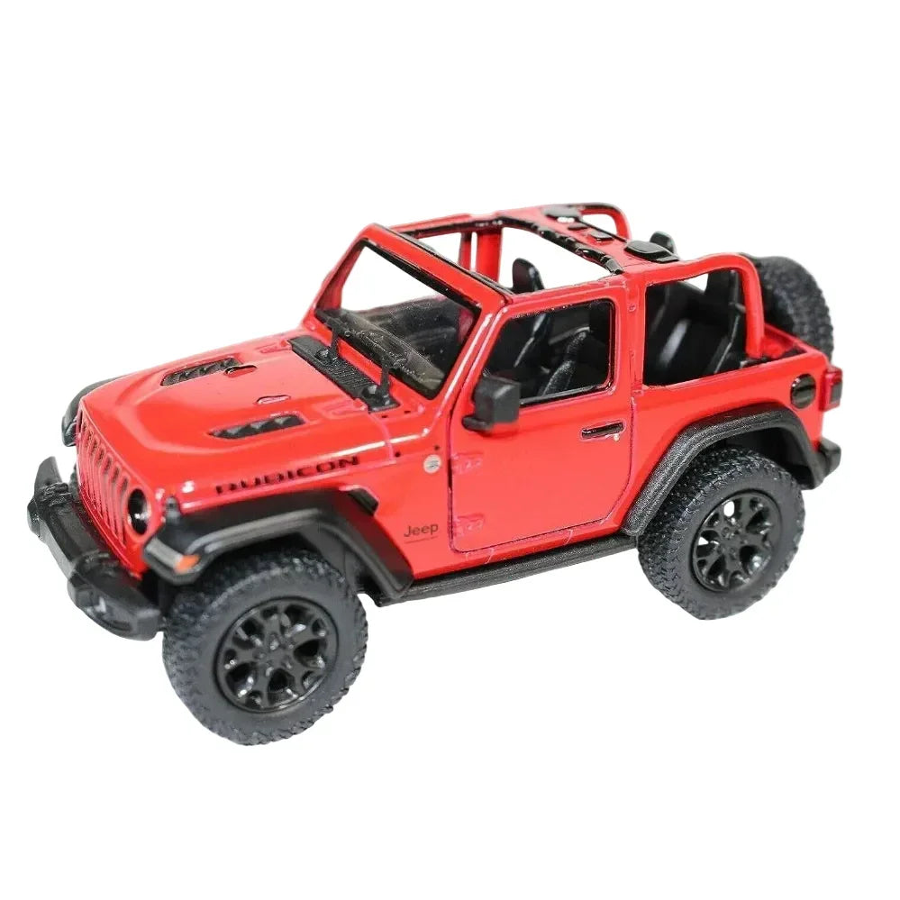 Premium scale diecast model car – Jeep Wrangler (Hard Top) 2018, 1:36 Scale (Red) Collectible