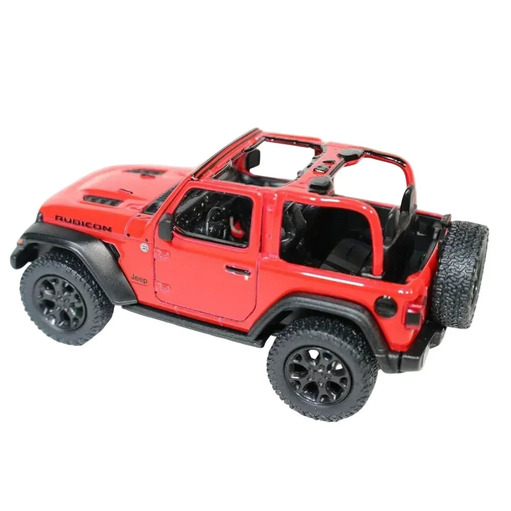 Premium scale diecast model car – Jeep Wrangler (Hard Top) 2018, 1:36 Scale (Red) Collectible