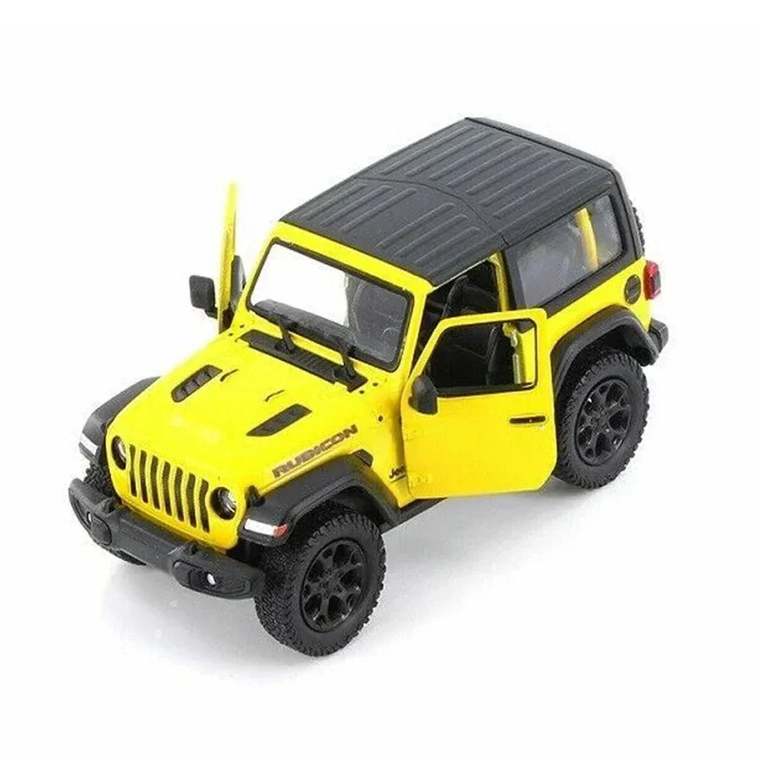 Premium scale diecast model car – Jeep Wrangler (Hard Top) 2018, 1:36 Scale (Yellow) Collectible