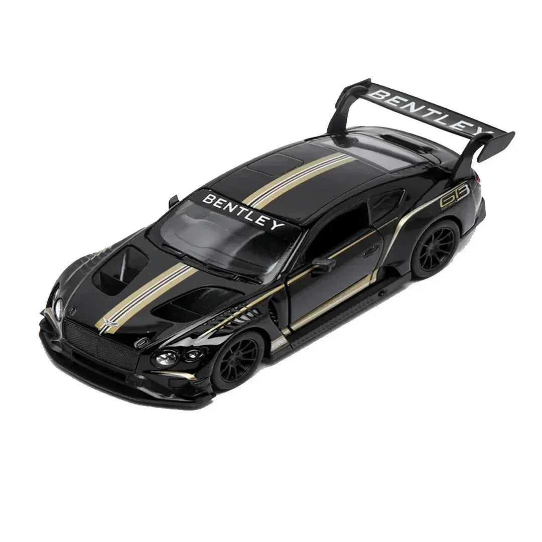 Premium scale diecast model car – Bentley Continental GT3, 1:36 Scale (Black) Collectible