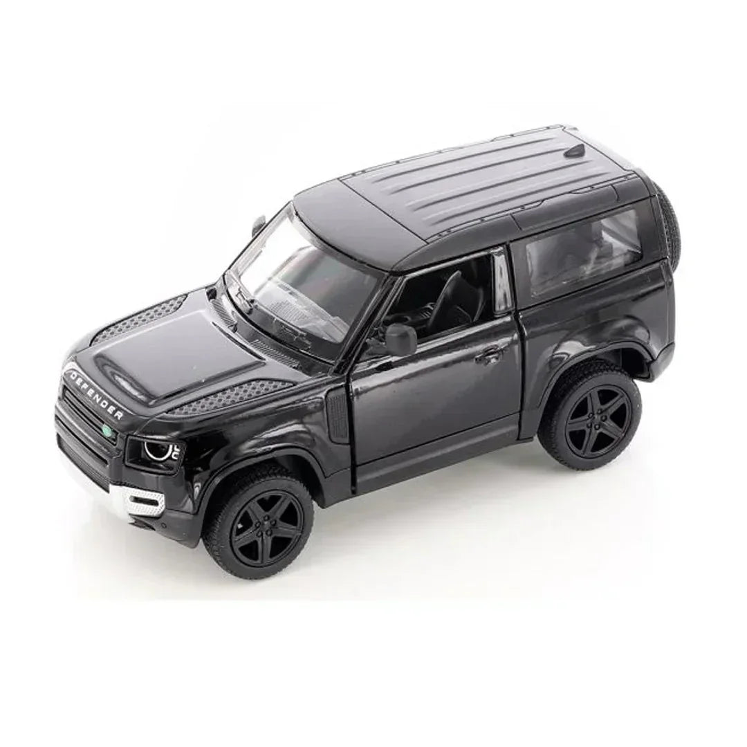 Premium scale diecast model car – Land Rover Defender 90, 1:36 Scale (Black) Collectible