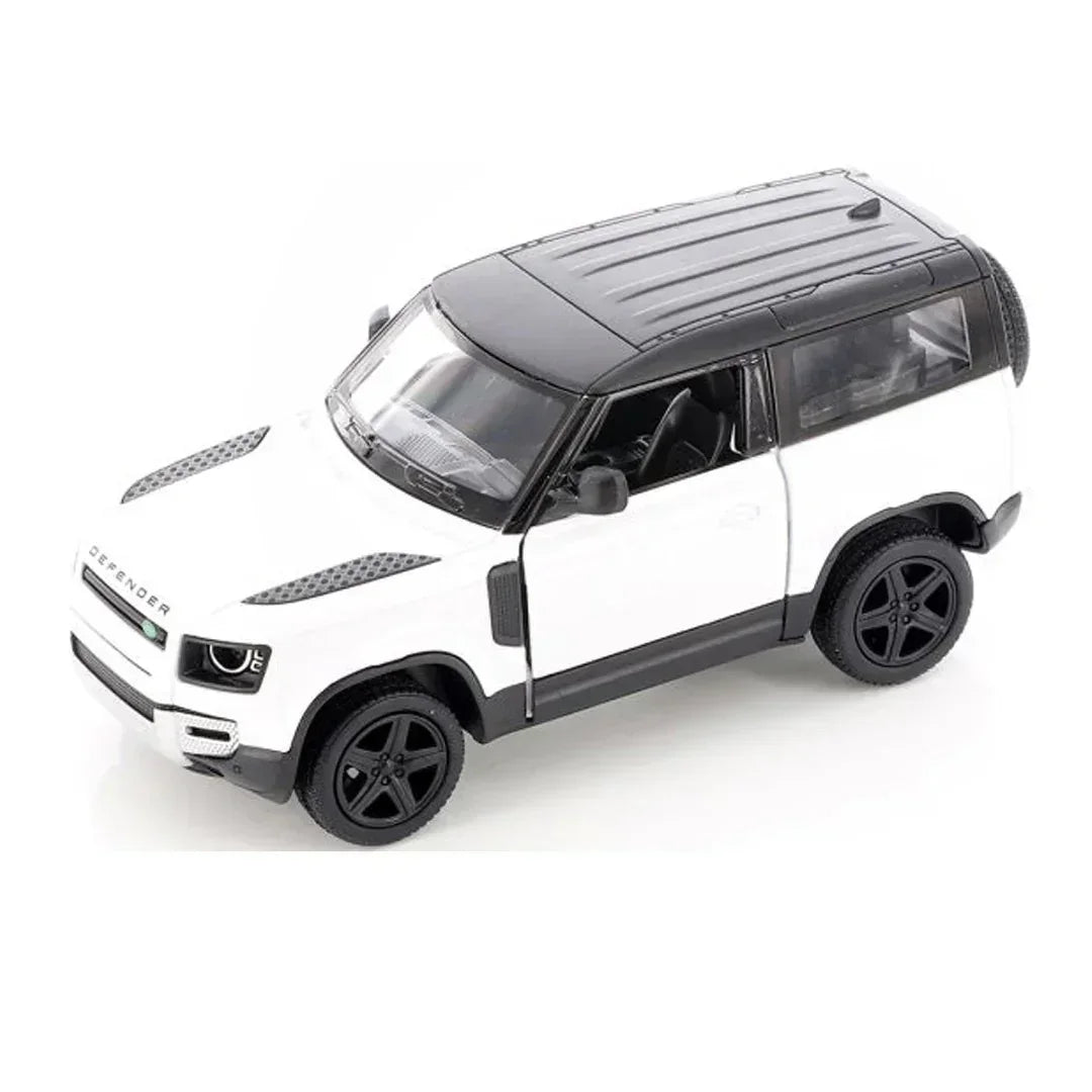 Premium scale diecast model car – Land Rover Defender 90, 1:36 Scale (White) Collectible