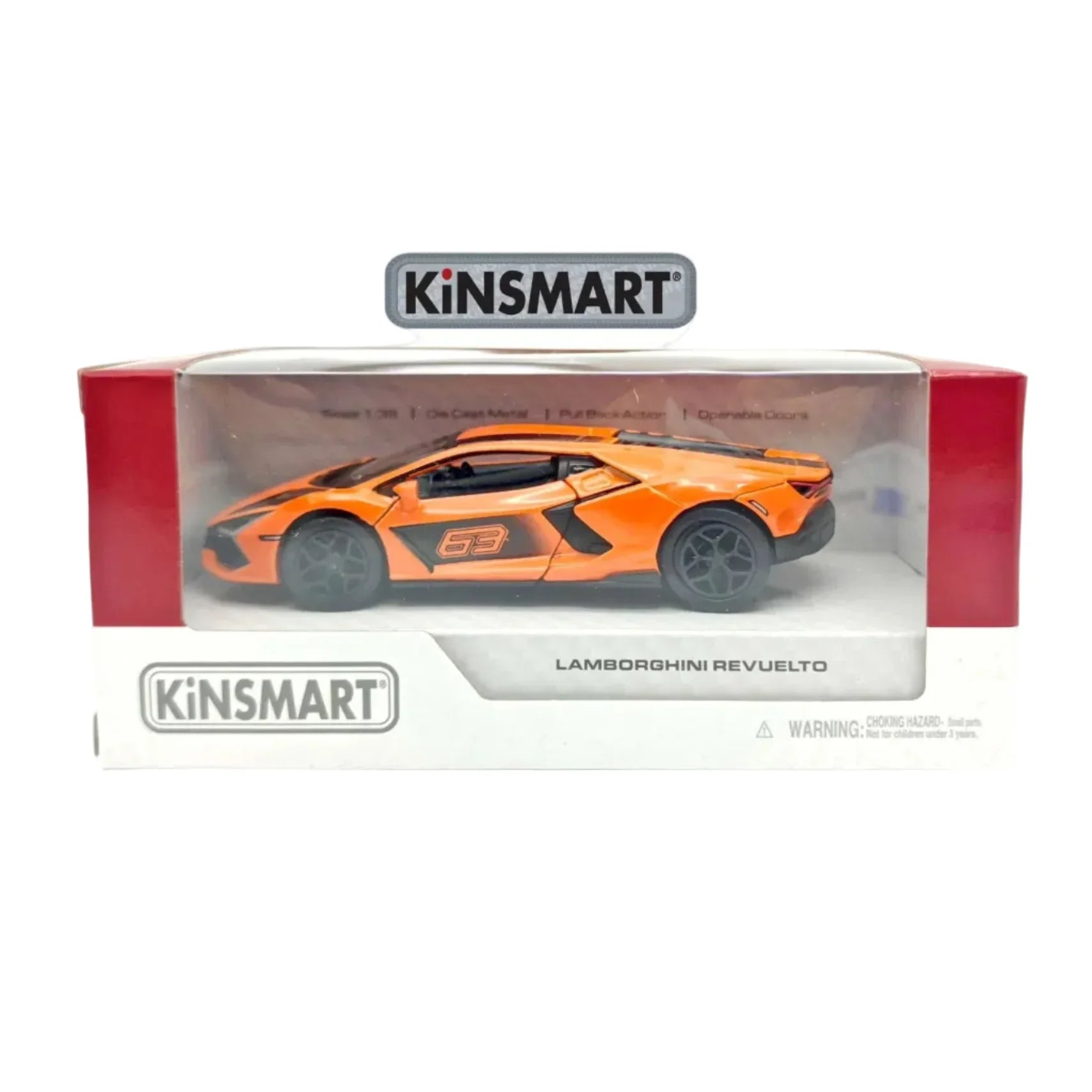 Premium scale diecast model car – Lamborghini Revuelto (Livery Edition), 1:36 Scale (Orange) Collectible