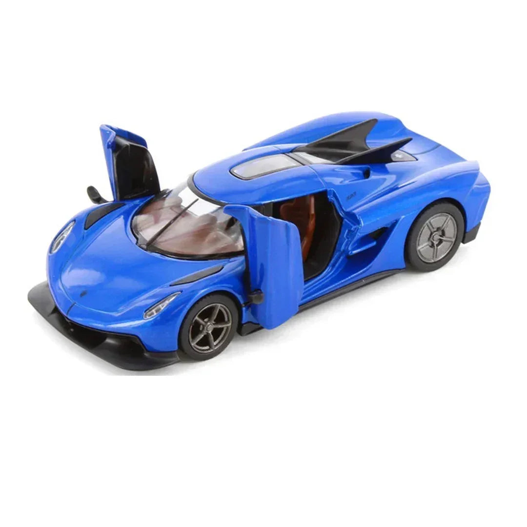 Premium scale diecast model car – Koenigsegg Jesko Absolut, 1:36 Scale (Blue) Collectible