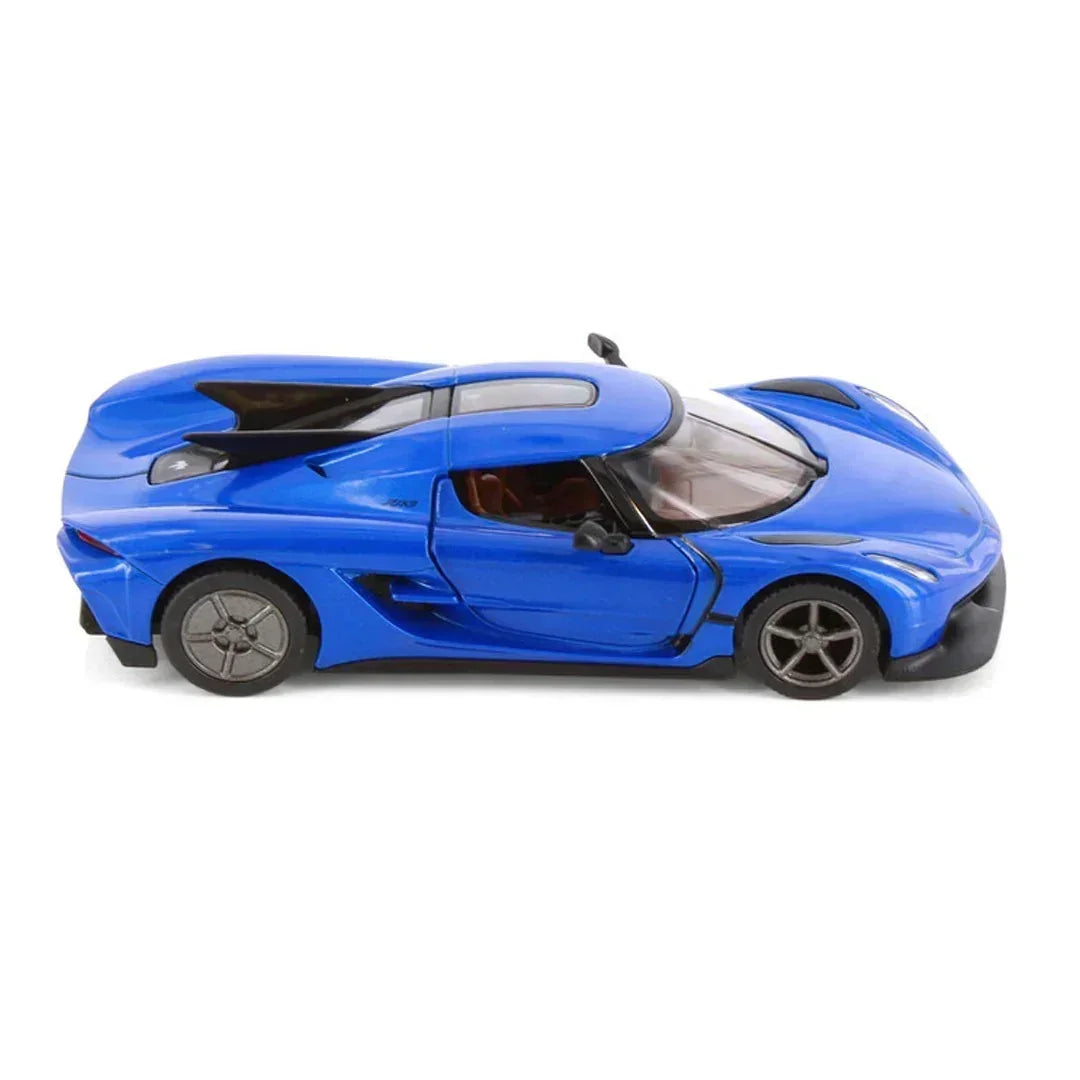 Premium scale diecast model car – Koenigsegg Jesko Absolut, 1:36 Scale (Blue) Collectible
