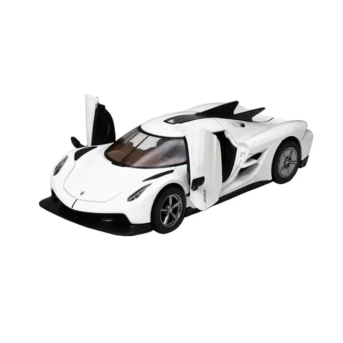 Premium scale diecast model car – Koenigsegg Jesko Absolut, 1:36 Scale (White) Collectible