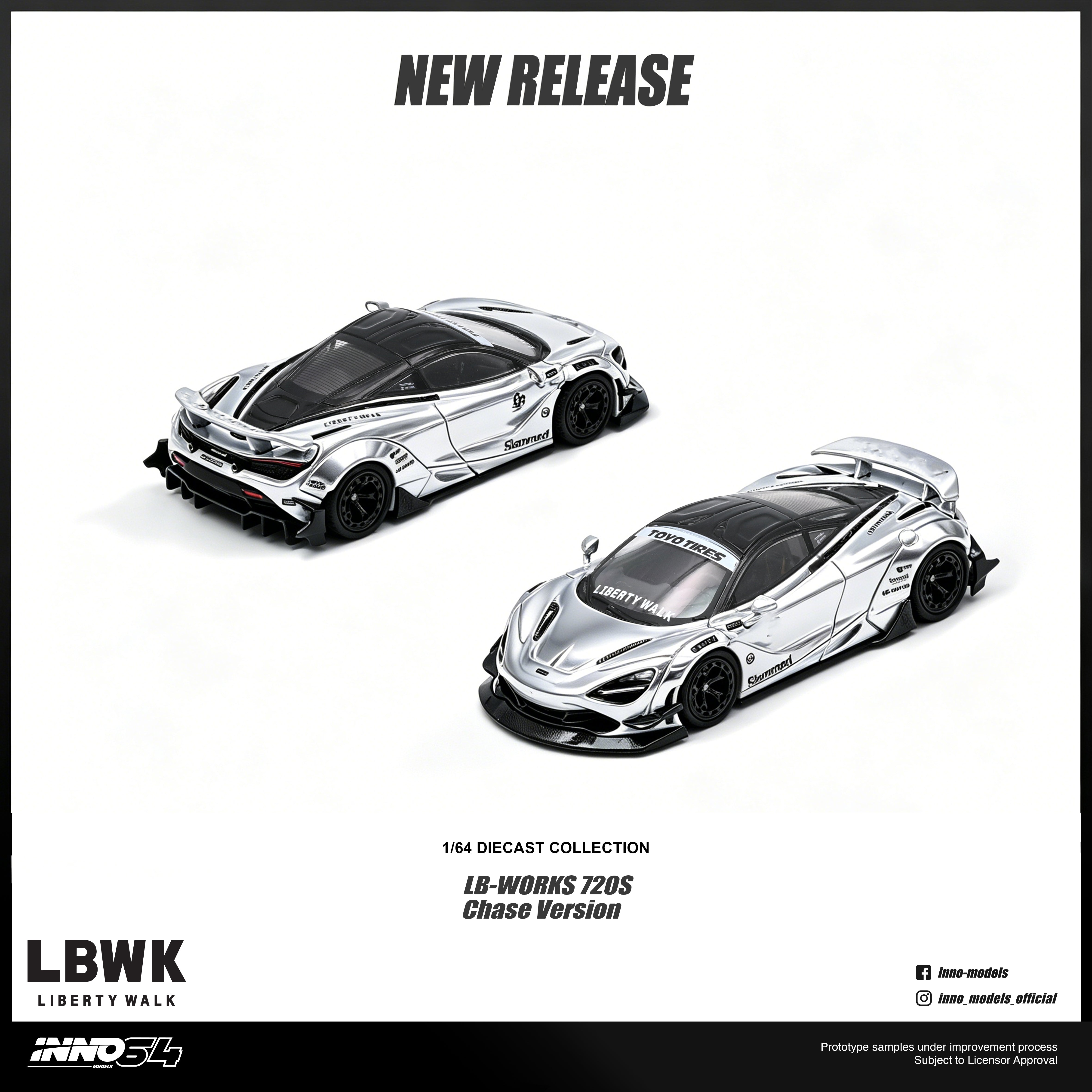 *PRE-ORDER* " Liberty Walk 720S Chase Car 1/6", 1:64 Scale