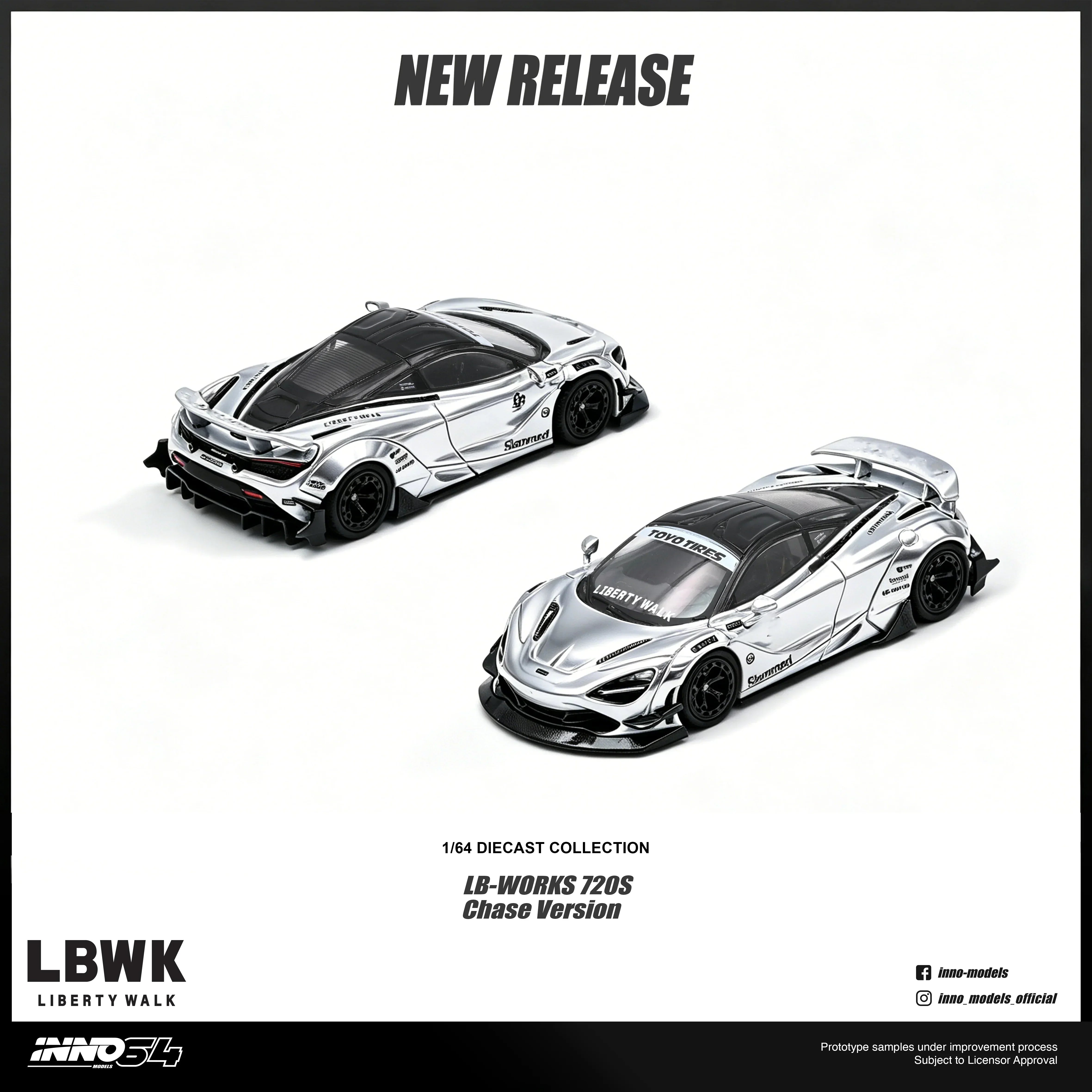 Premium scale diecast model car – *PRE-ORDER* " Liberty Walk 720S (Chance of Chase Car) 1/6", 1:64 Scale Collectible