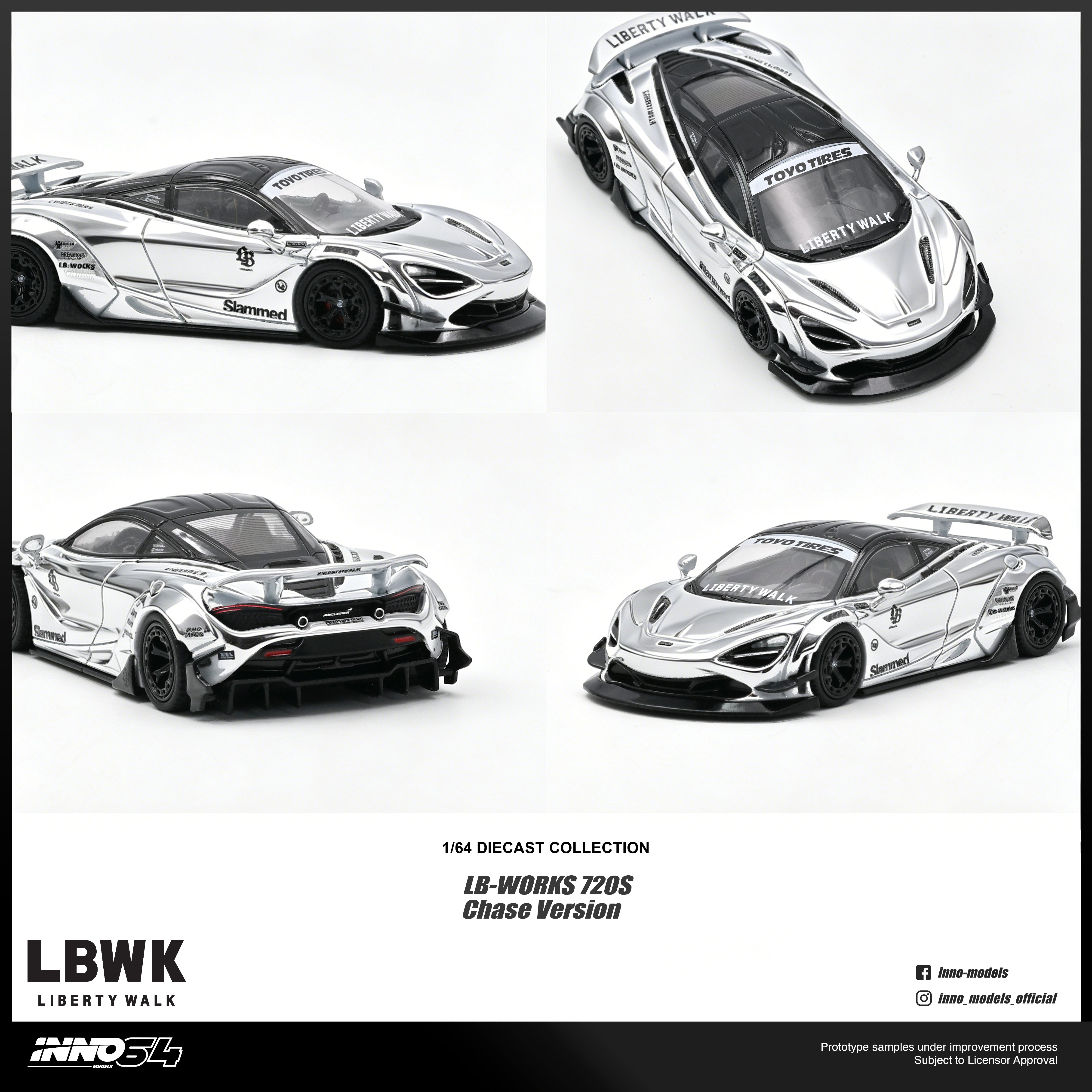 *PRE-ORDER* " Liberty Walk 720S Chase Car 1/6", 1:64 Scale