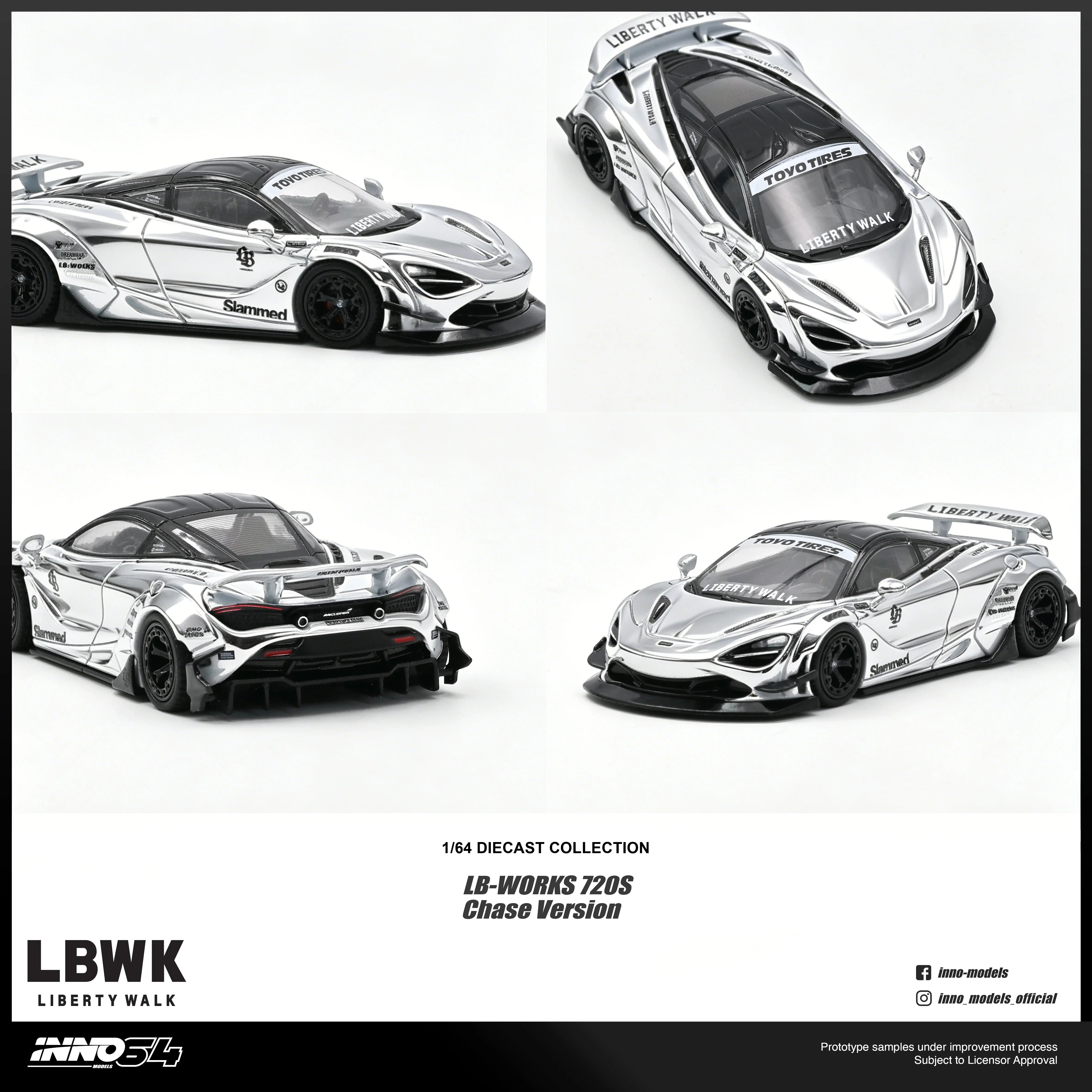 Premium scale diecast model car – *PRE-ORDER* " Liberty Walk 720S (Chance of Chase Car) 1/6", 1:64 Scale Collectible