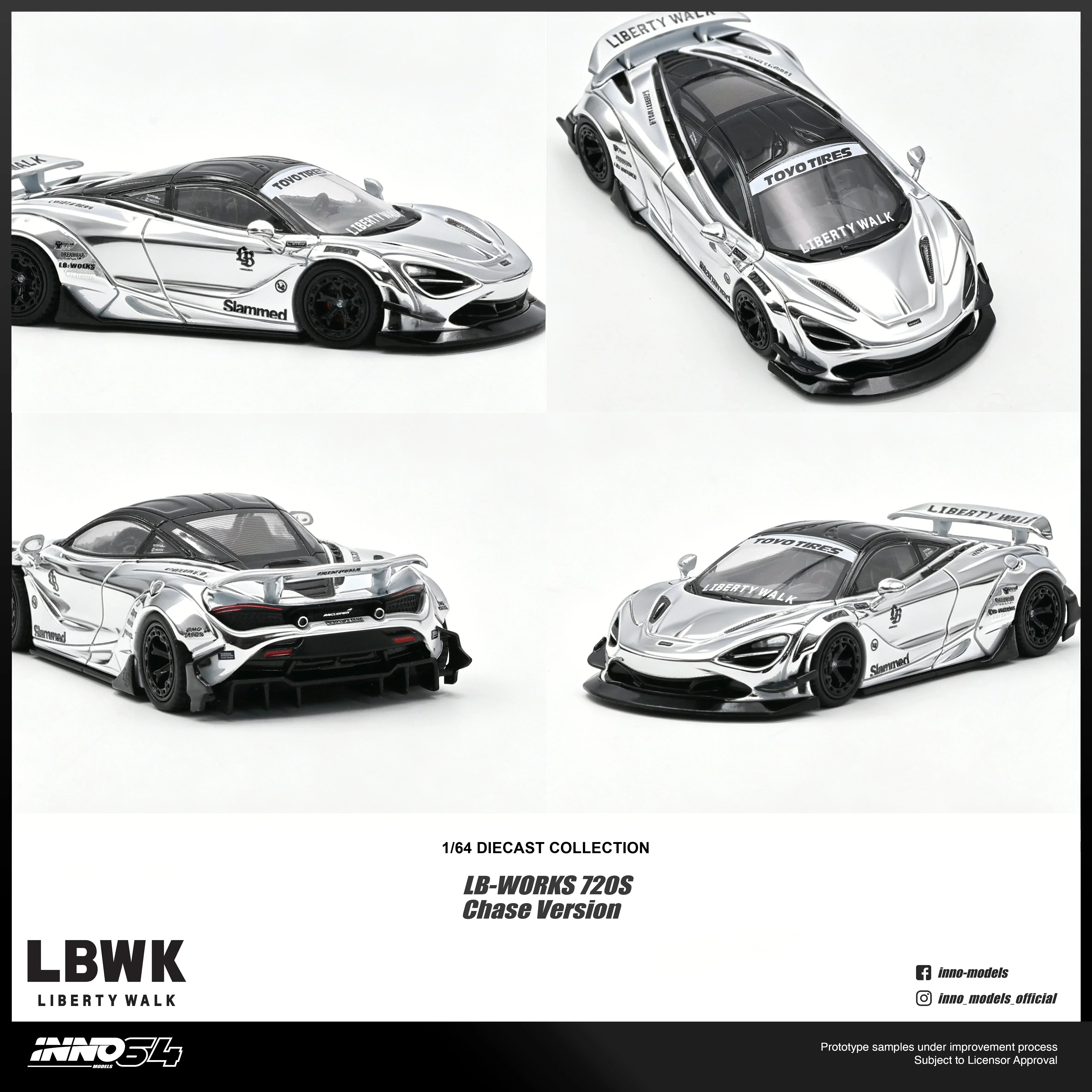 Premium scale diecast model car – *PRE-ORDER* " Liberty Walk 720S (Chance of Chase Car) 1/6", 1:64 Scale Collectible