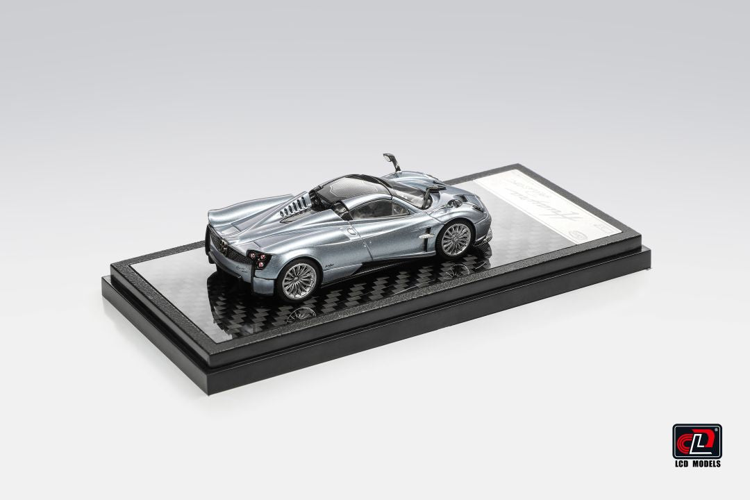 Premium scale diecast model car – *HEC 2026* Pagani Huarya Roadster, 1:64 Scale (Ice Blue) Collectible